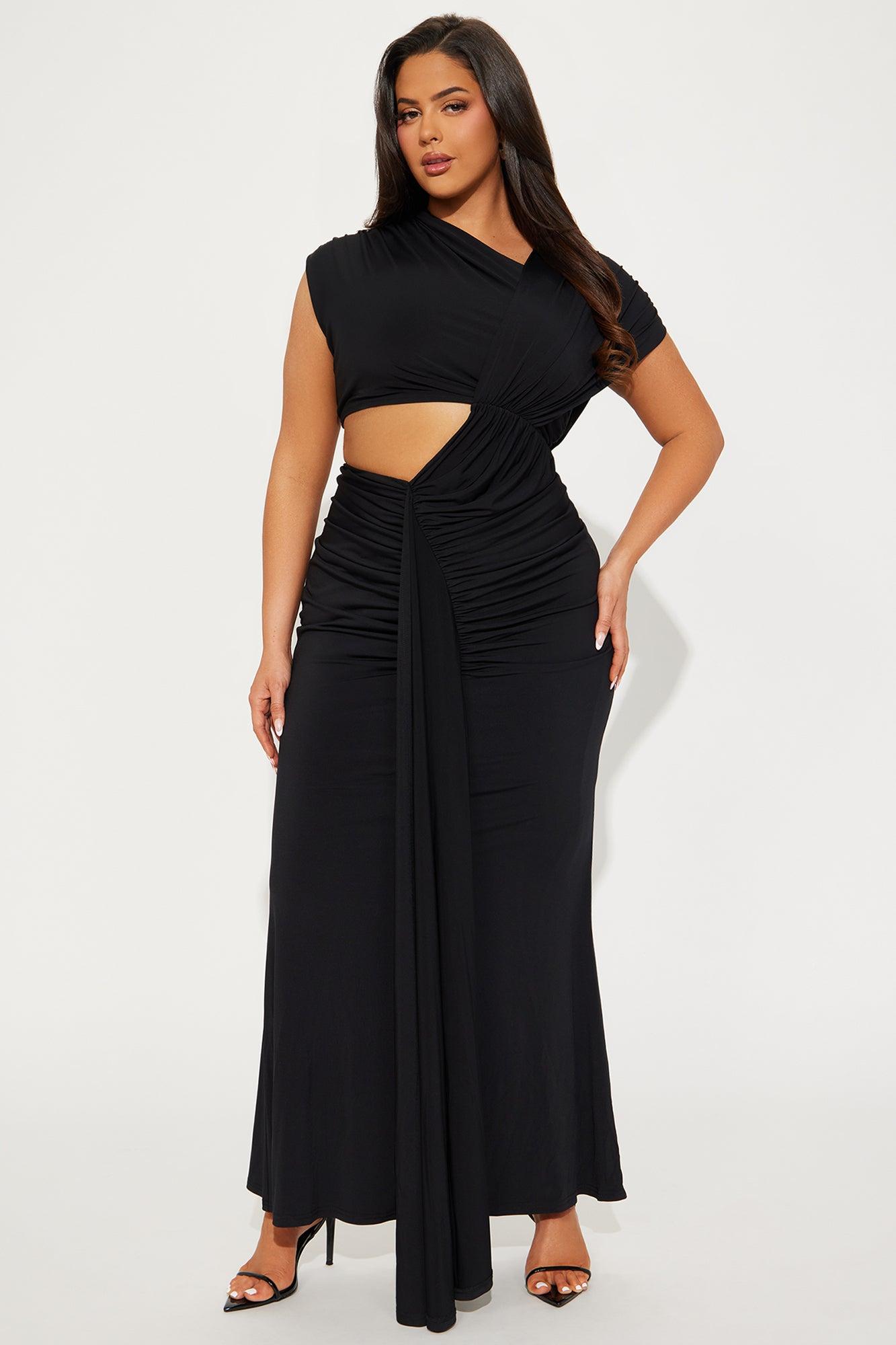 Aria Cut Out Maxi Dress - Black Product Image