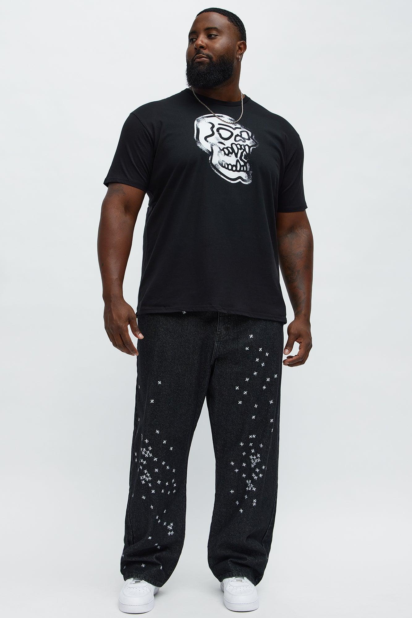 Undead Skull Short Sleeve Tee - Black Male Product Image