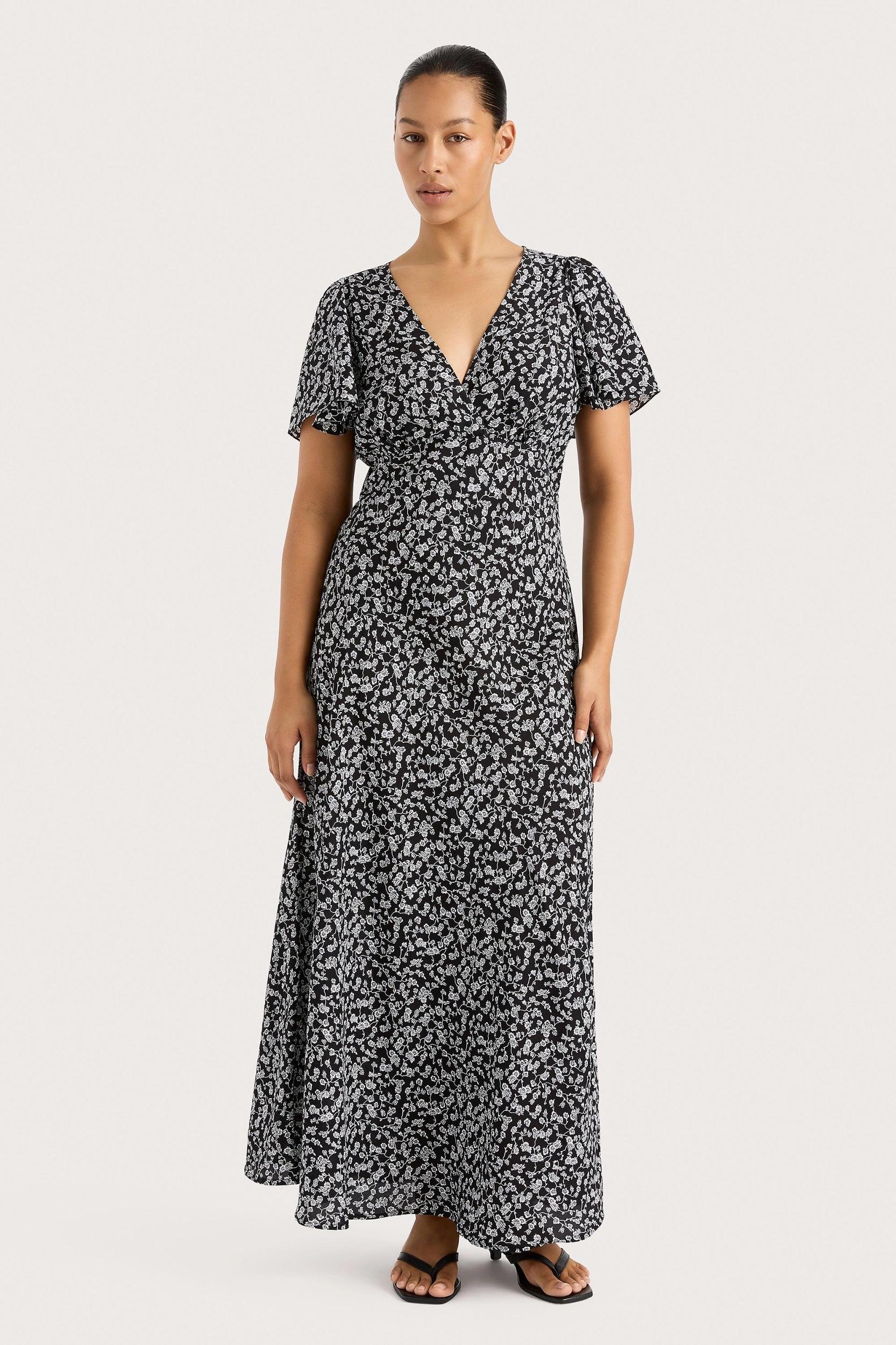 Boda Midi Dress Amaryllis Floral Black - Final Sale Product Image