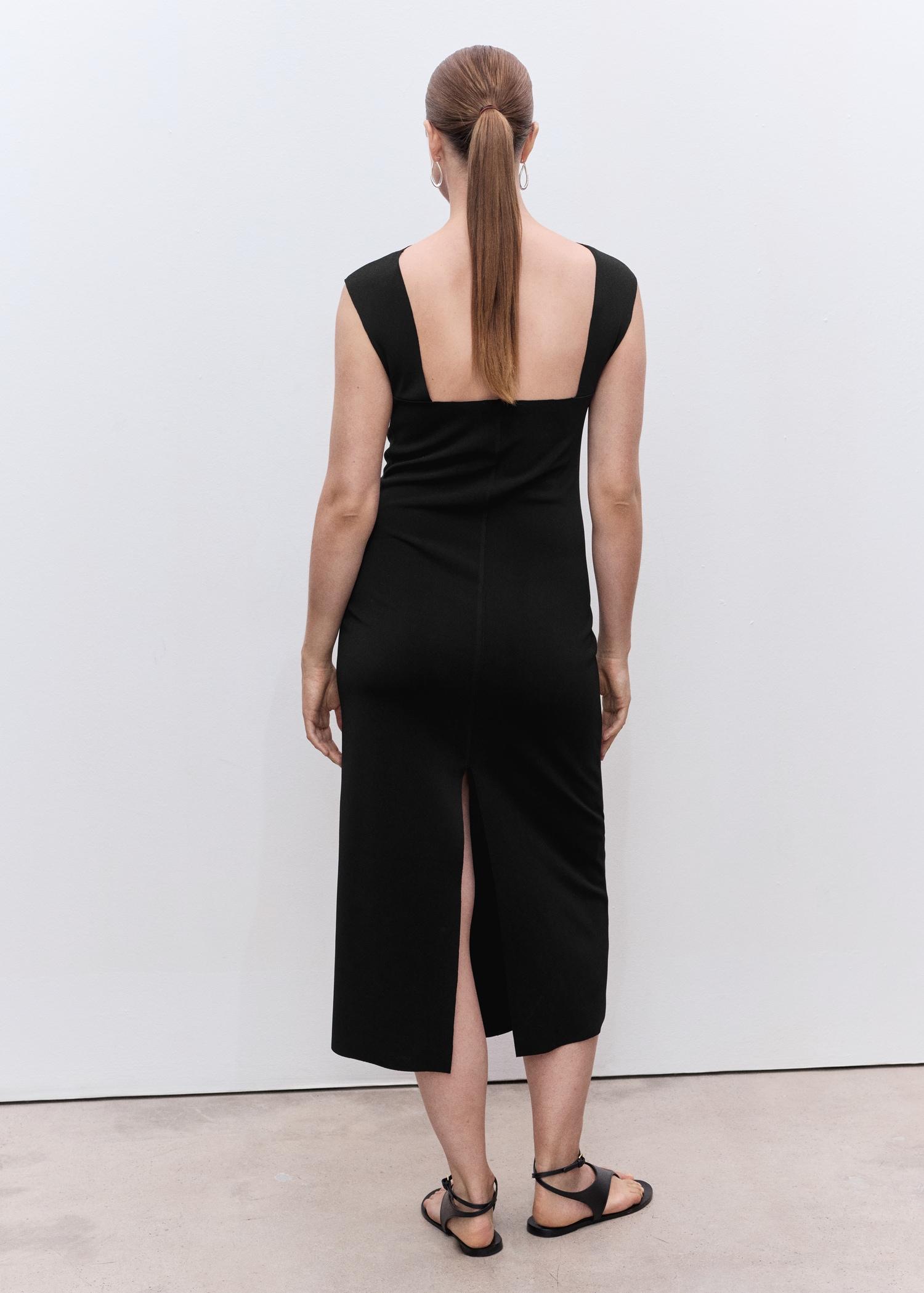 Midi-dress with back opening - Women | MANGO USA Product Image