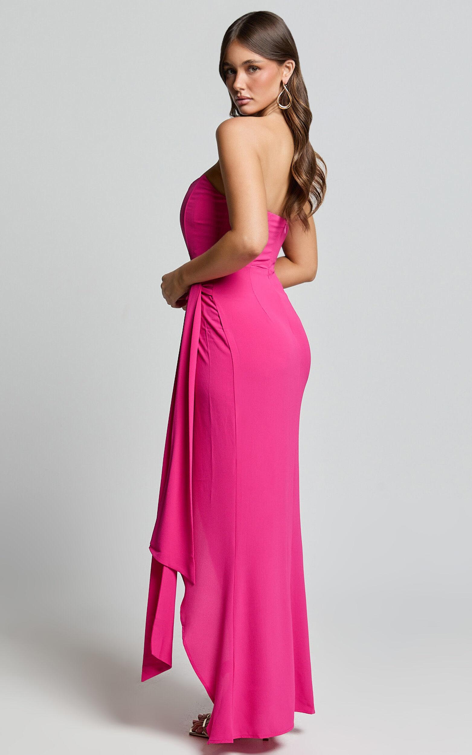 Abigail Maxi Dress - Bodice Tie Dress in Mulberry Product Image