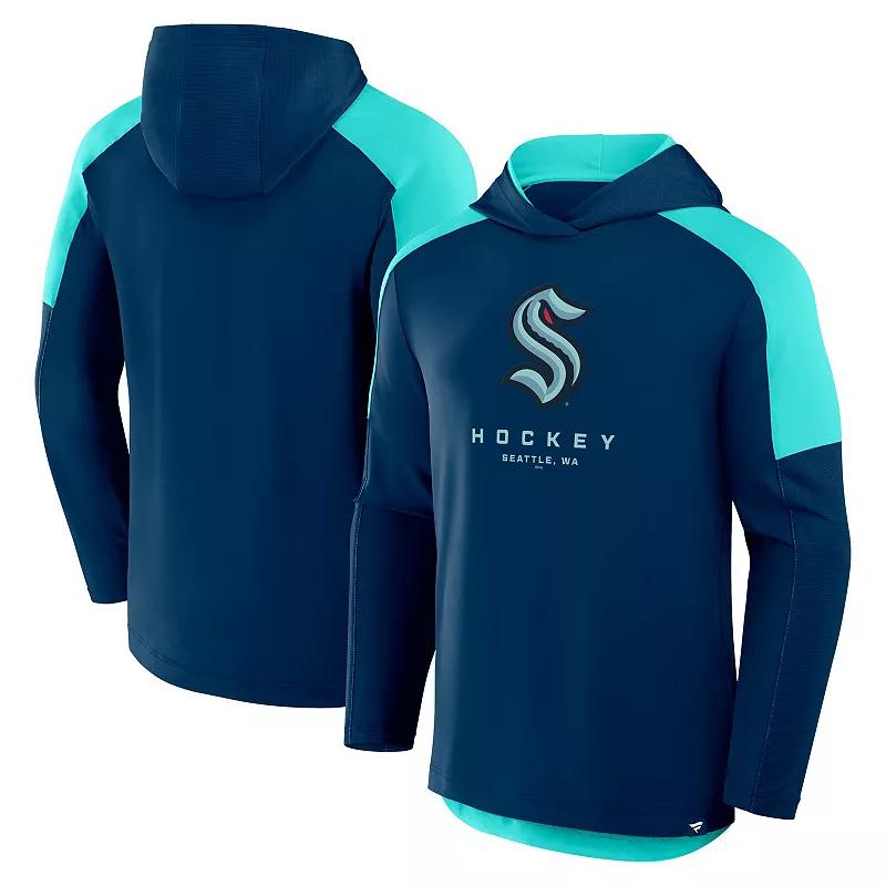 Men's Fanatics Deep Sea Blue Seattle Kraken Meta Game Transitional Pullover Hoodie,  Product Image