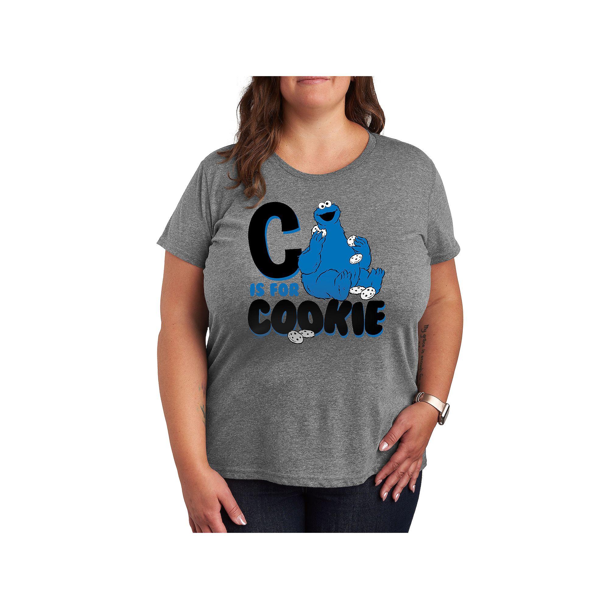 Plus Sesame Street C Is For Cookie Graphic Tee, Women's,  Product Image