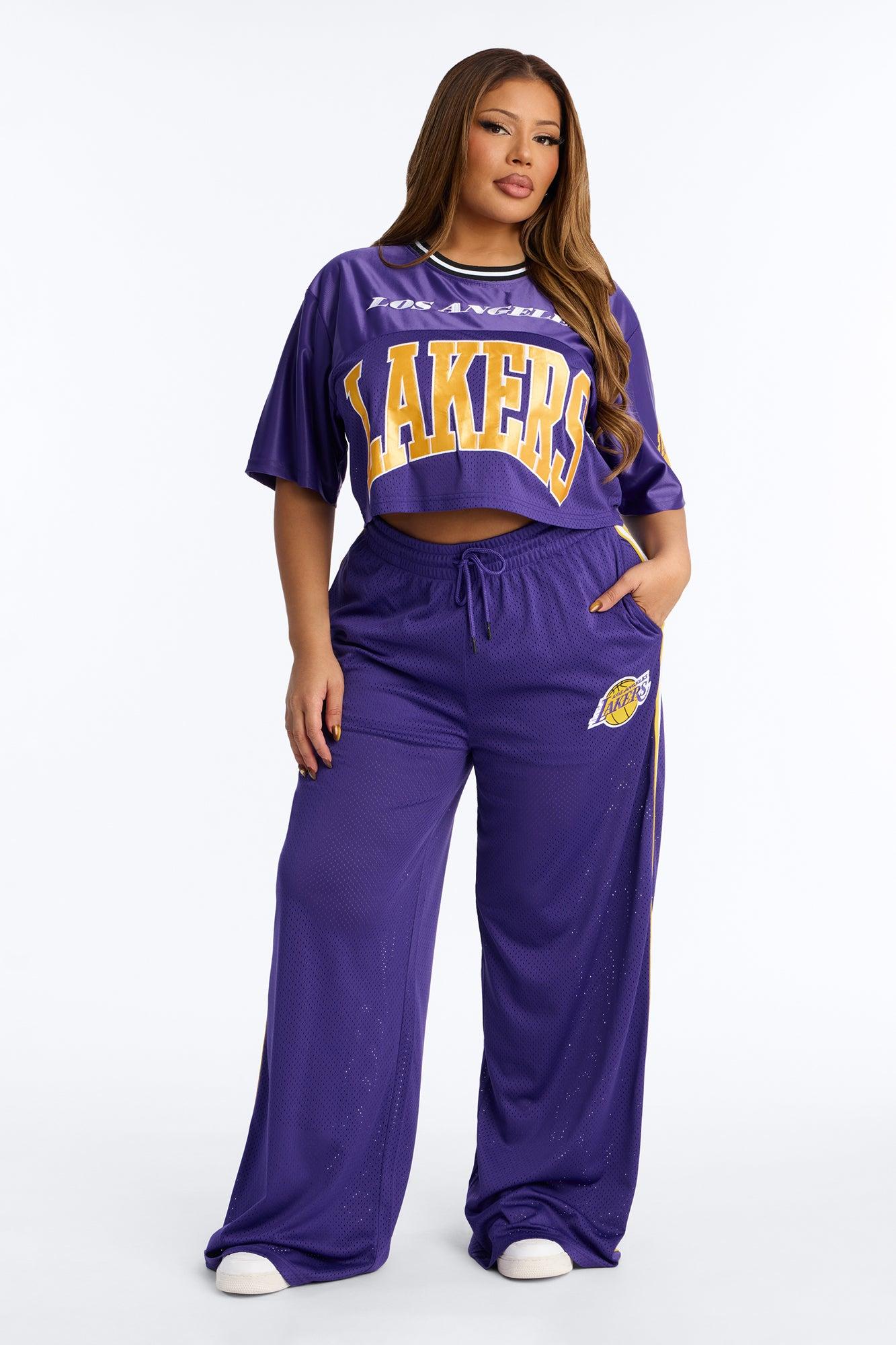 NBA LA Lakers Cropped Tee - Purple Female Product Image
