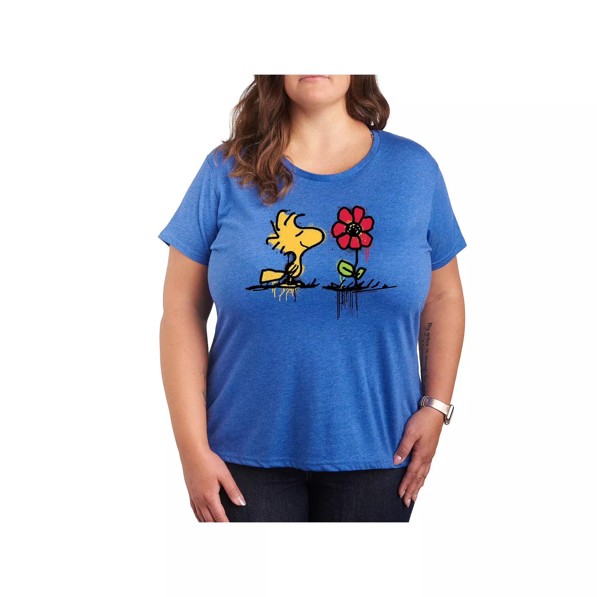Plus Peanuts Woodstock Rose Graphic Tee, Women's,  Product Image
