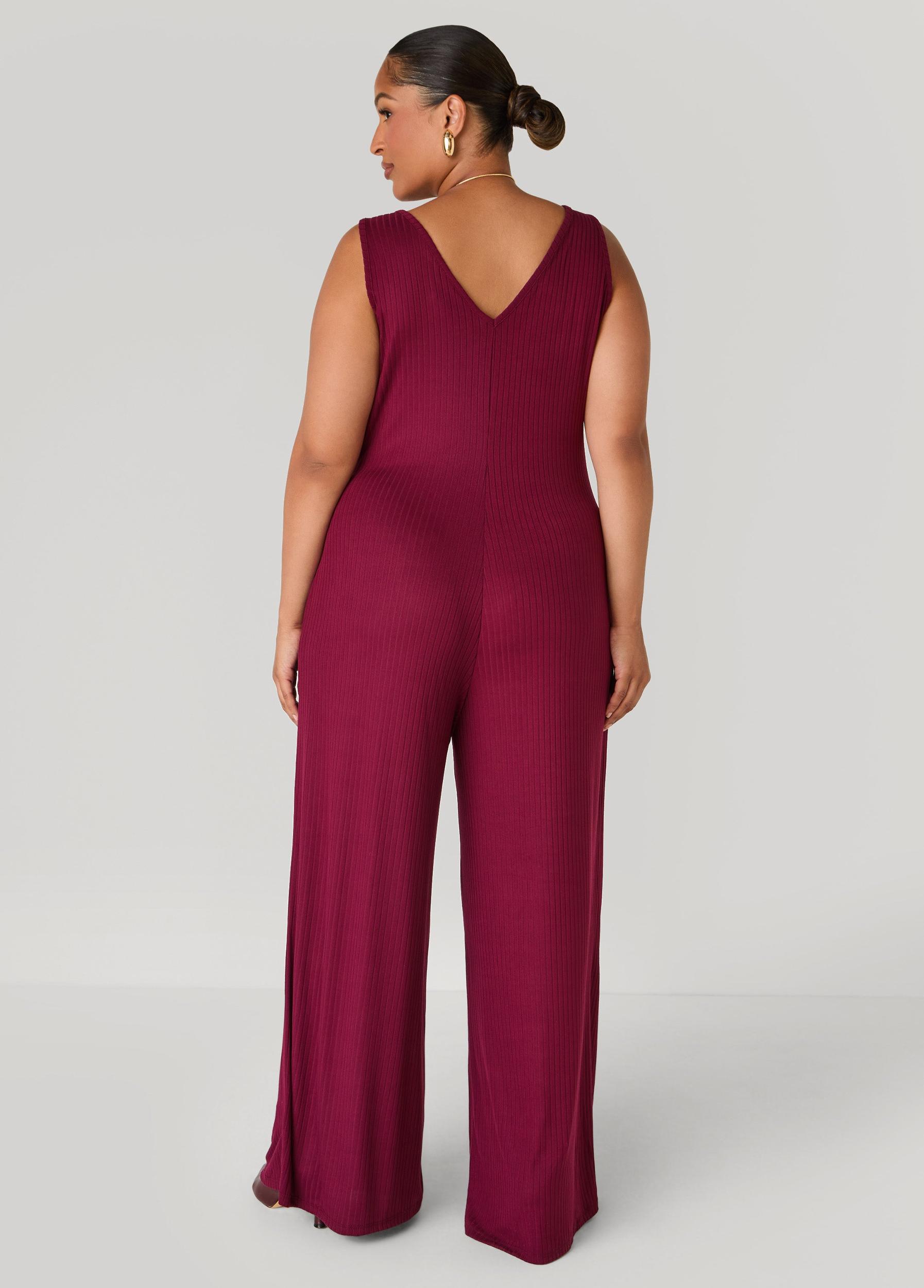 Ribbed Wide Leg Jumpsuit Product Image