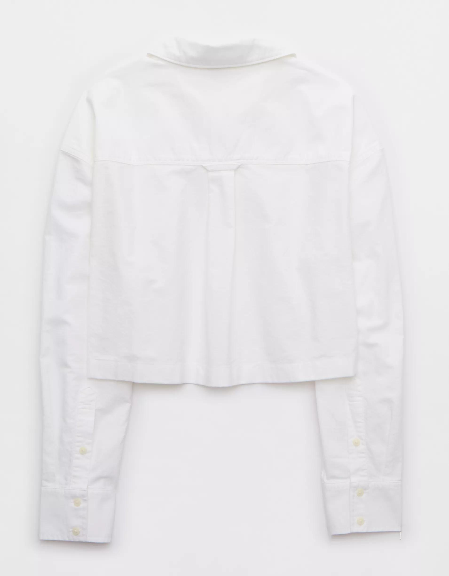 OFFLINE By Aerie Cropped Button Up Shirt Product Image