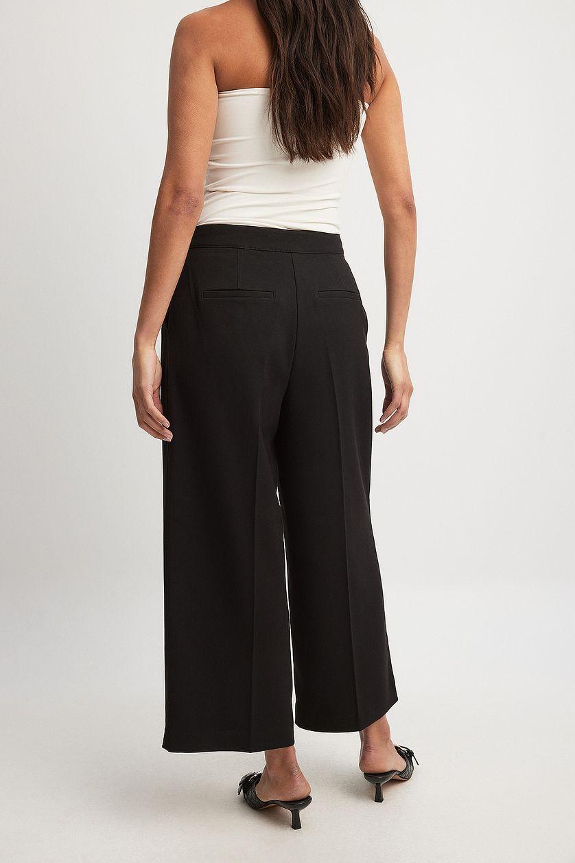 Cropped Straight Suit Pants Product Image