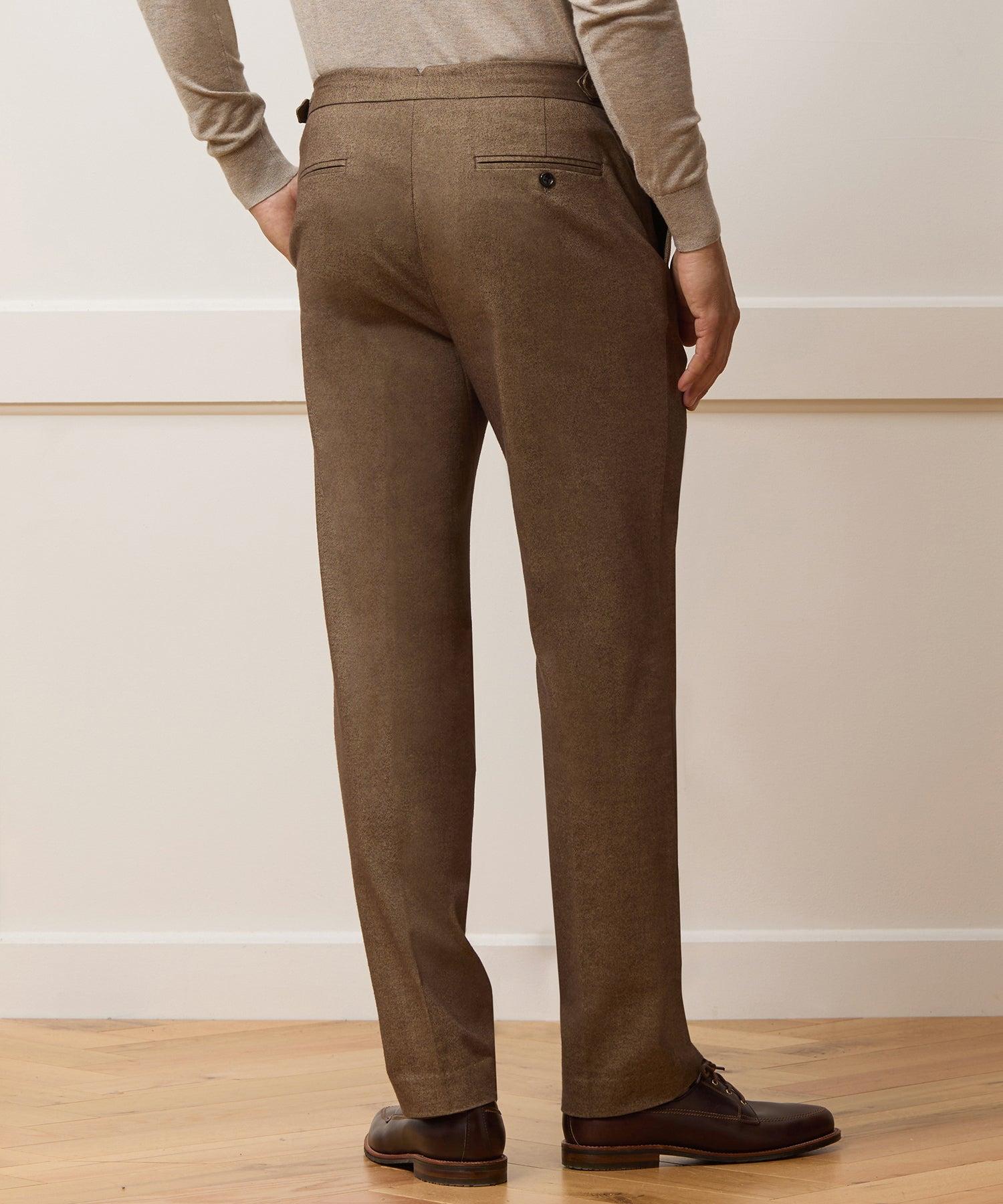 Italian Heathered Cotton Side Tab Trouser Product Image