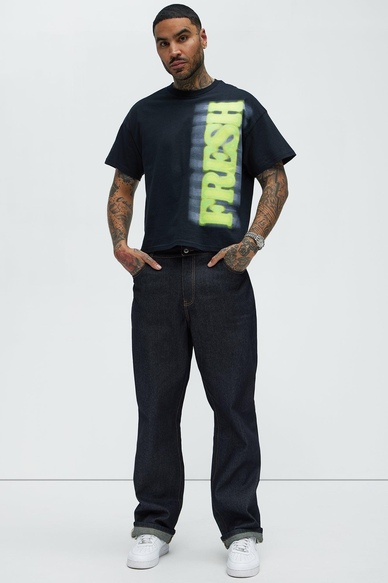 So Fresh Short Sleeve Cropped Tee - Black Product Image