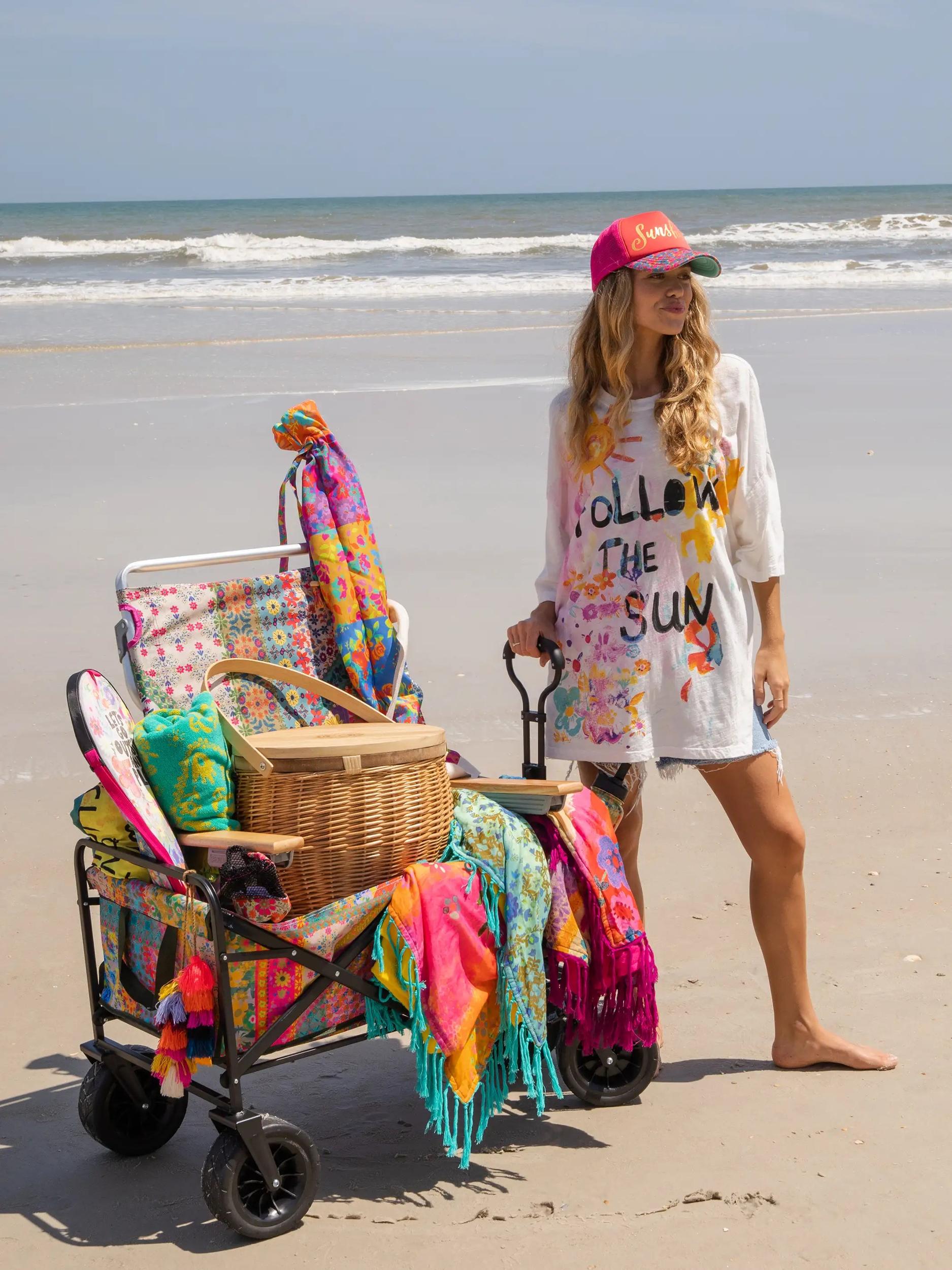 One Size Cotton Easy Tee - Twilight Folk Garden Product Image