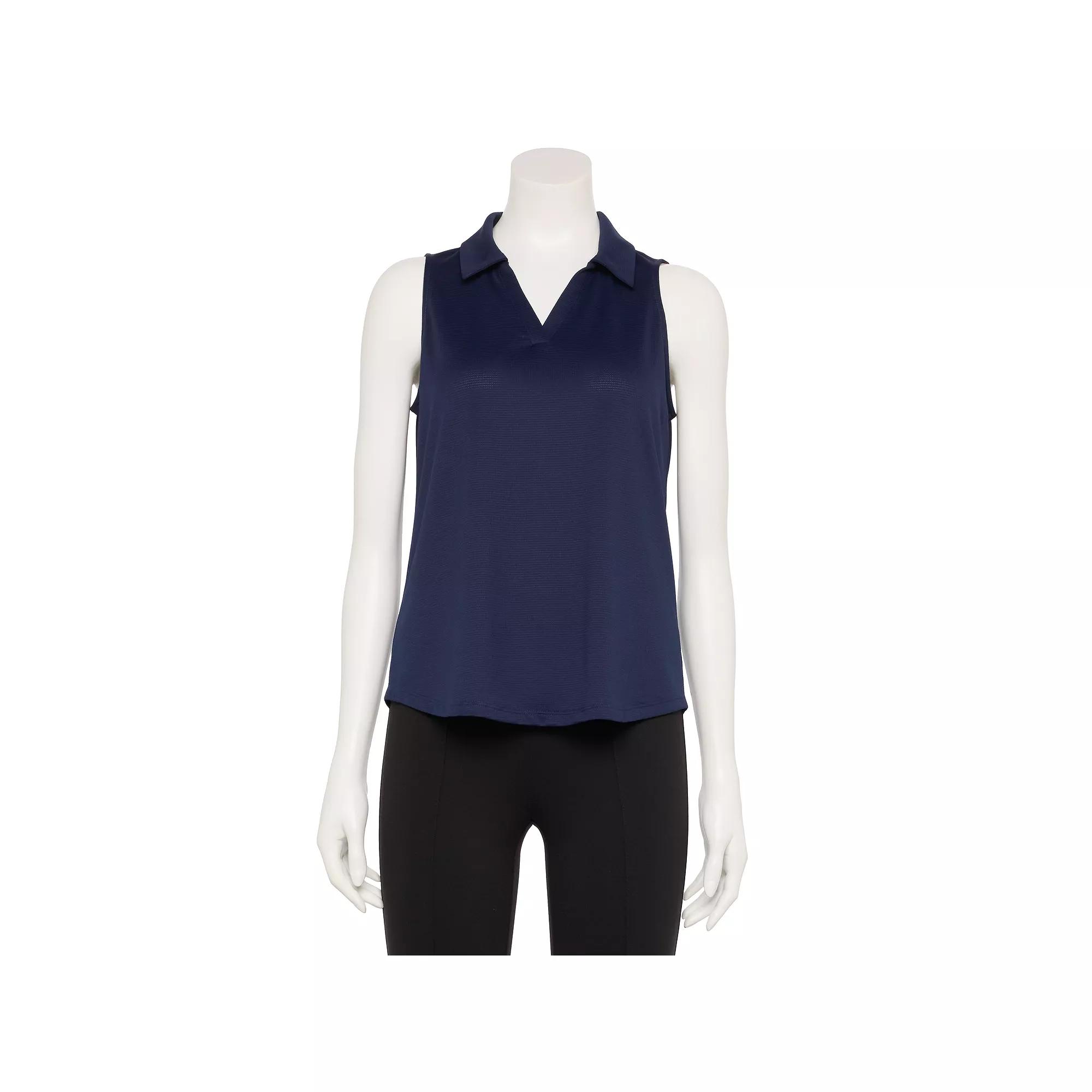 Plus Size Tek Gear® Polo Tank Top, Women's, Size: 3XL, Blue Romance Product Image