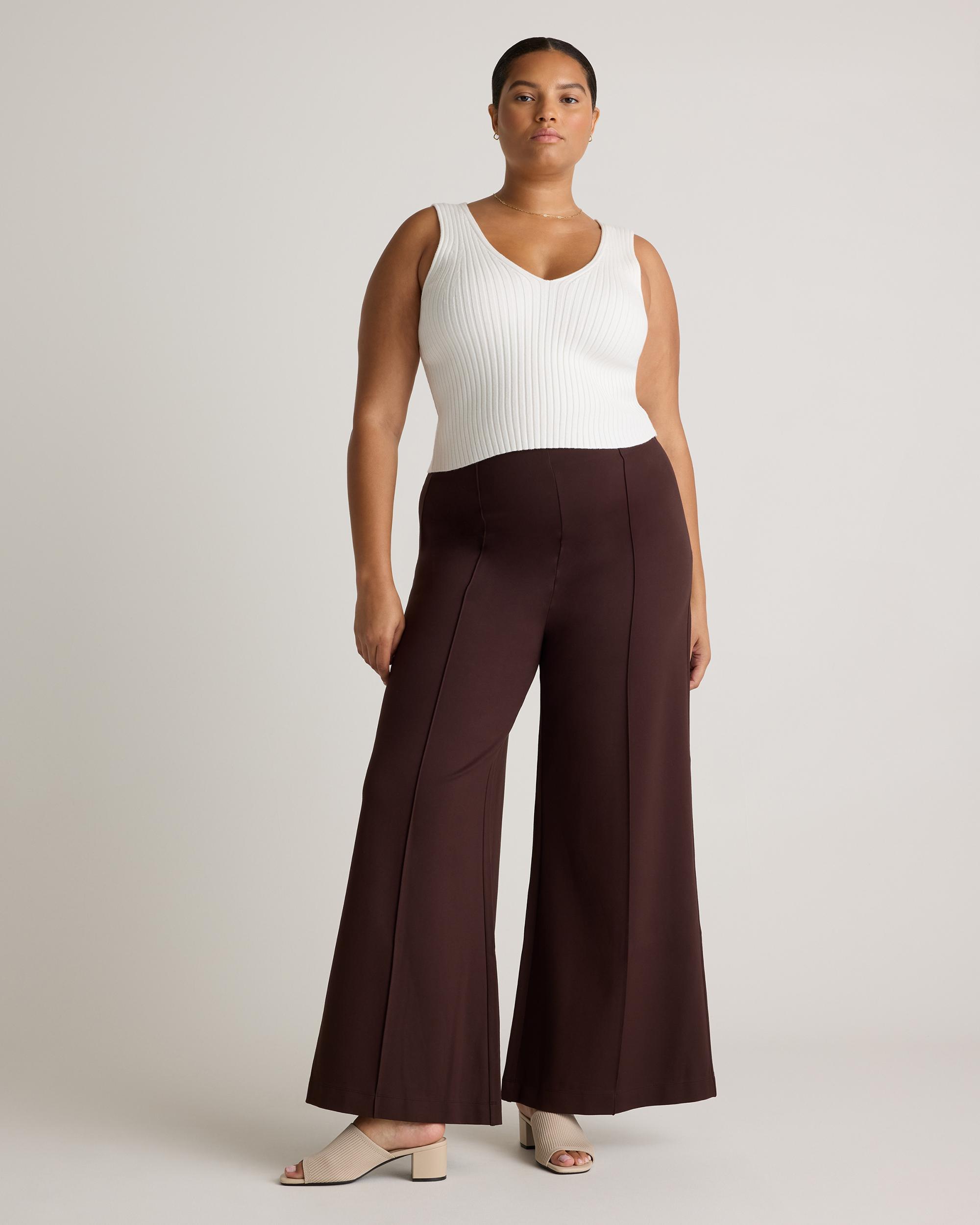 Quince | Women's Ultra-Stretch Ponte Super Wide Leg Pants Size XL, Rayon Product Image