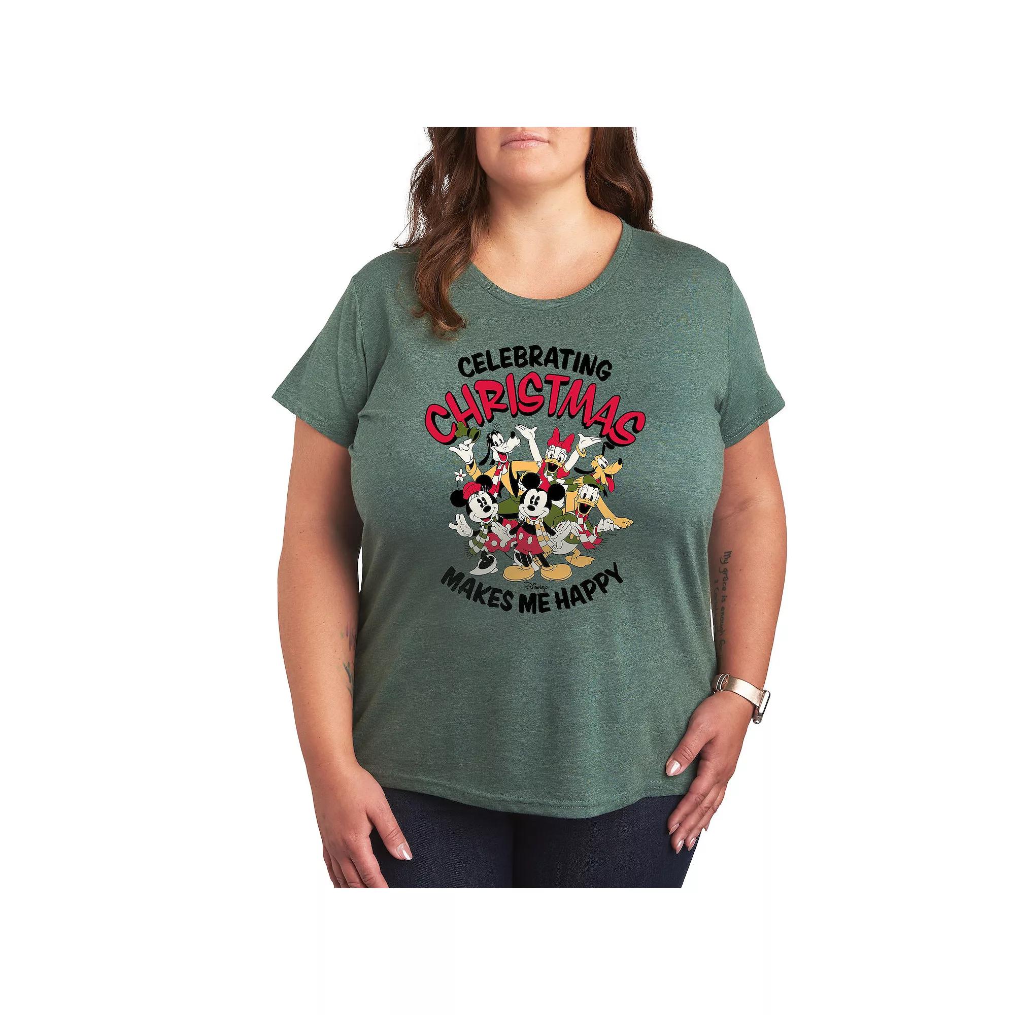 Disney's Mickey Mouse & Friends Plus Celebrating Christmas Graphic Tee, Women's,  Product Image