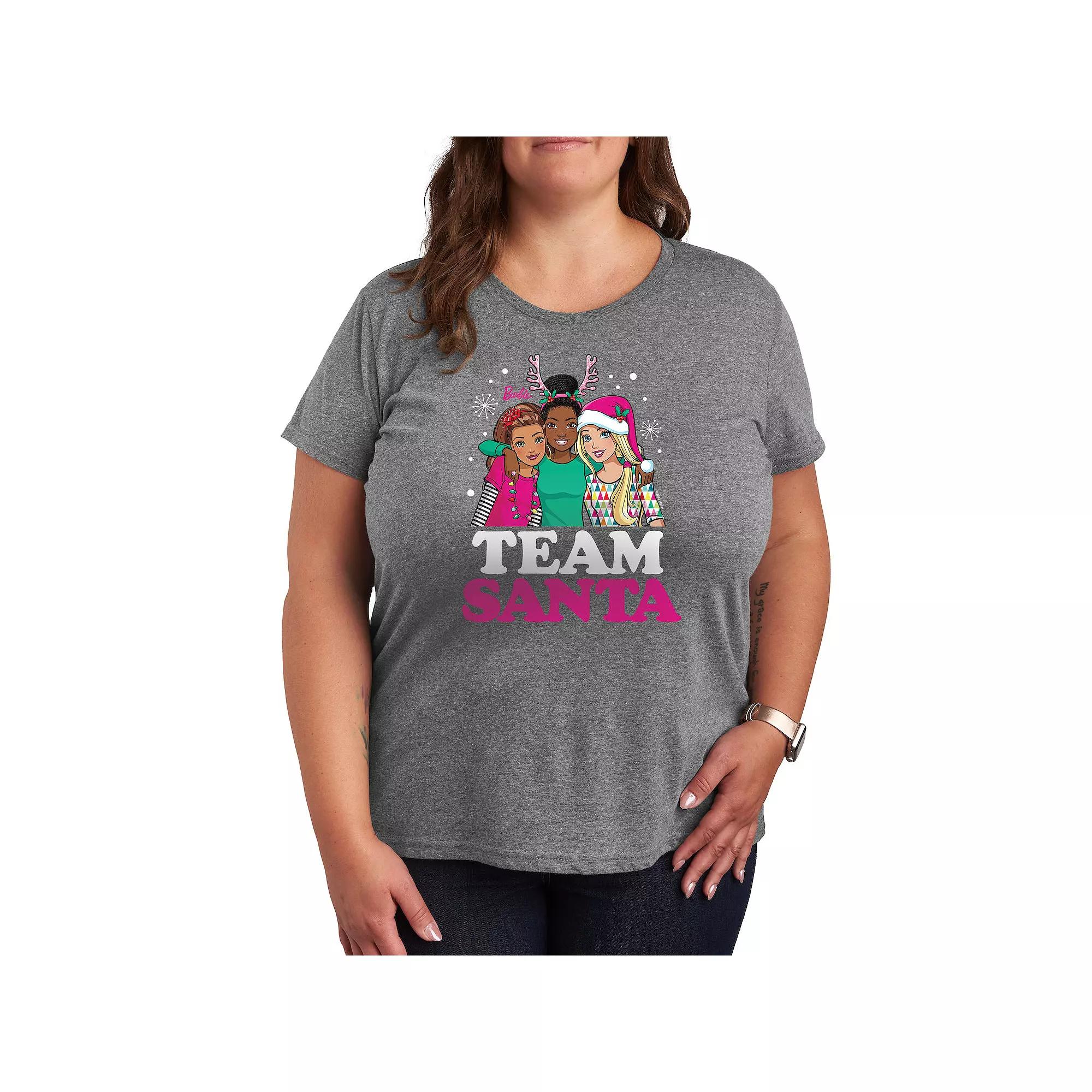 Plus Barbie® Team Santa Graphic Tee, Women's,  Product Image