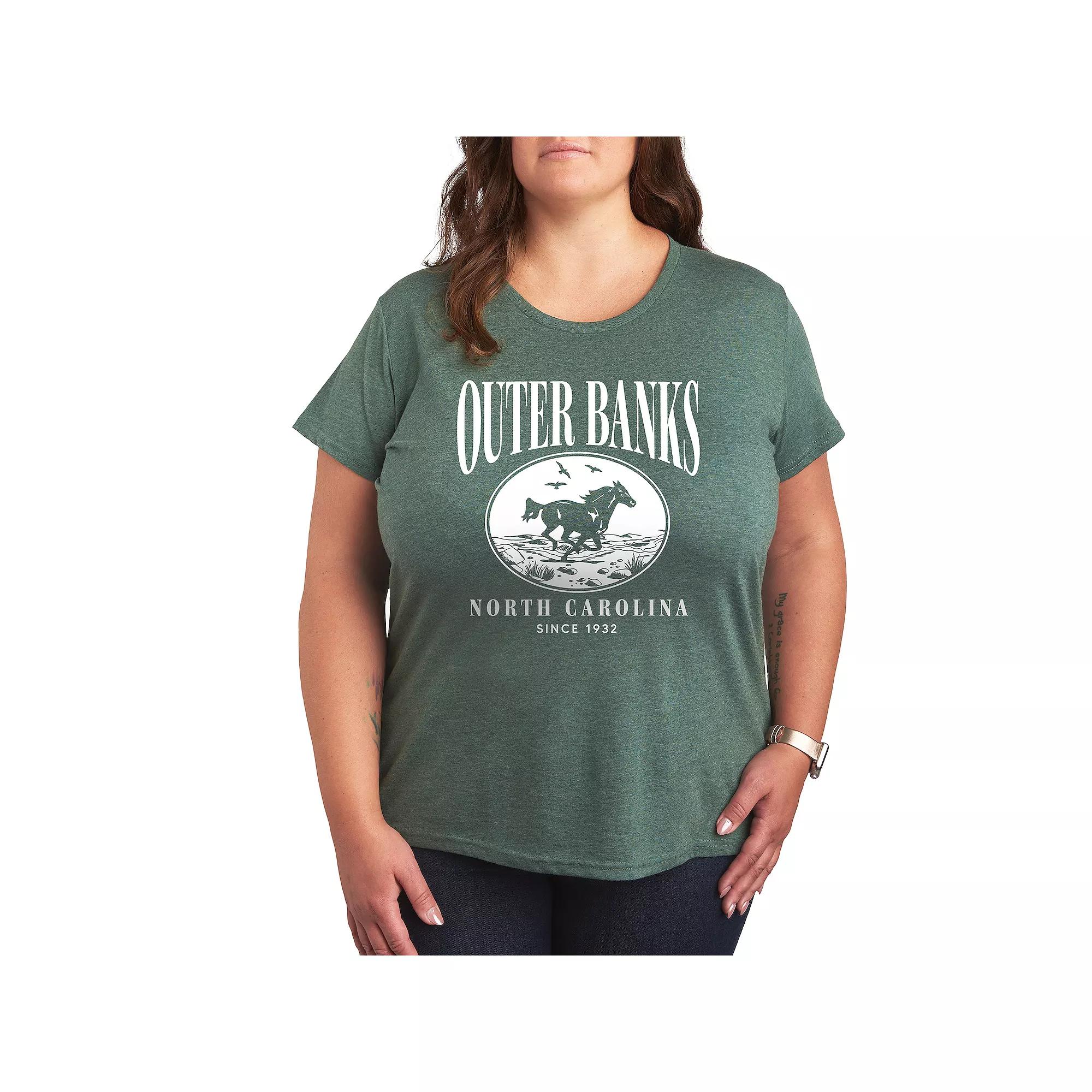 Plus Outer Banks Running Horse Graphic Tee, Women's,  Product Image