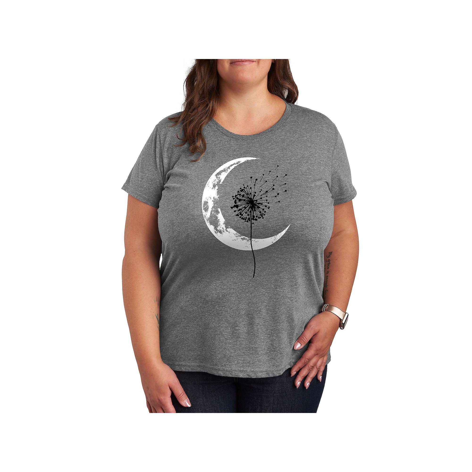 Plus Dandelion Crescent Moon Graphic Tee, Women's,  Product Image