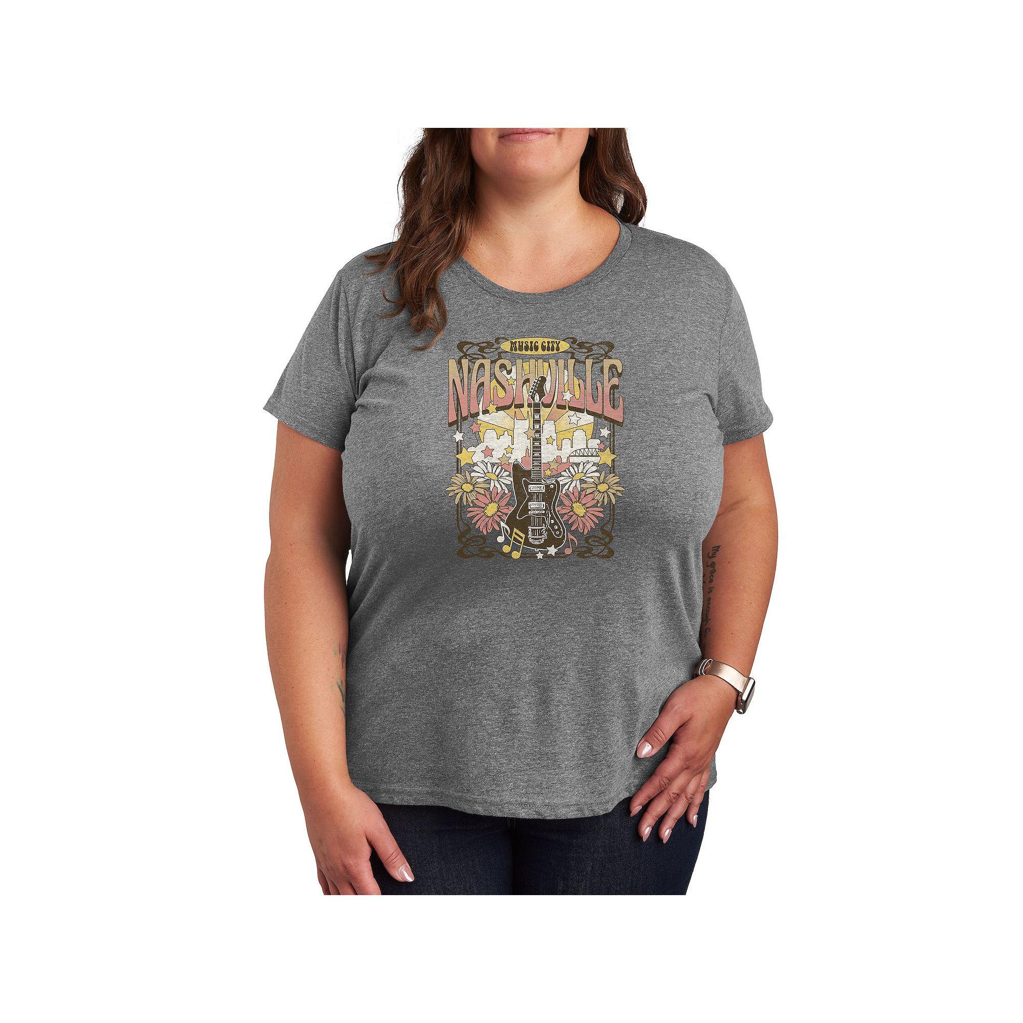 Plus Nashville Music Poster Graphic Tee, Women's,  Product Image