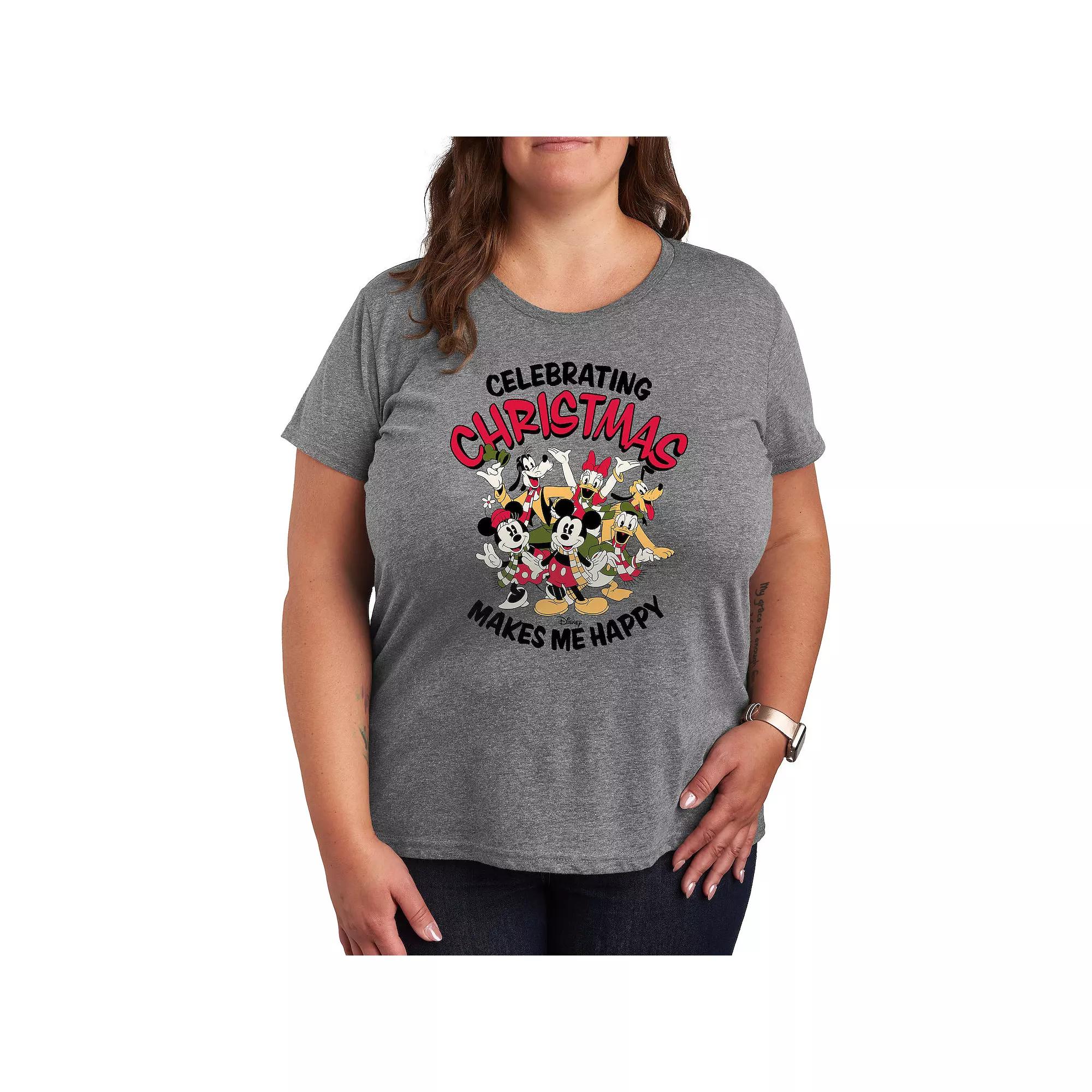 Disney's Mickey Mouse & Friends Plus Celebrating Christmas Graphic Tee, Women's,  Product Image