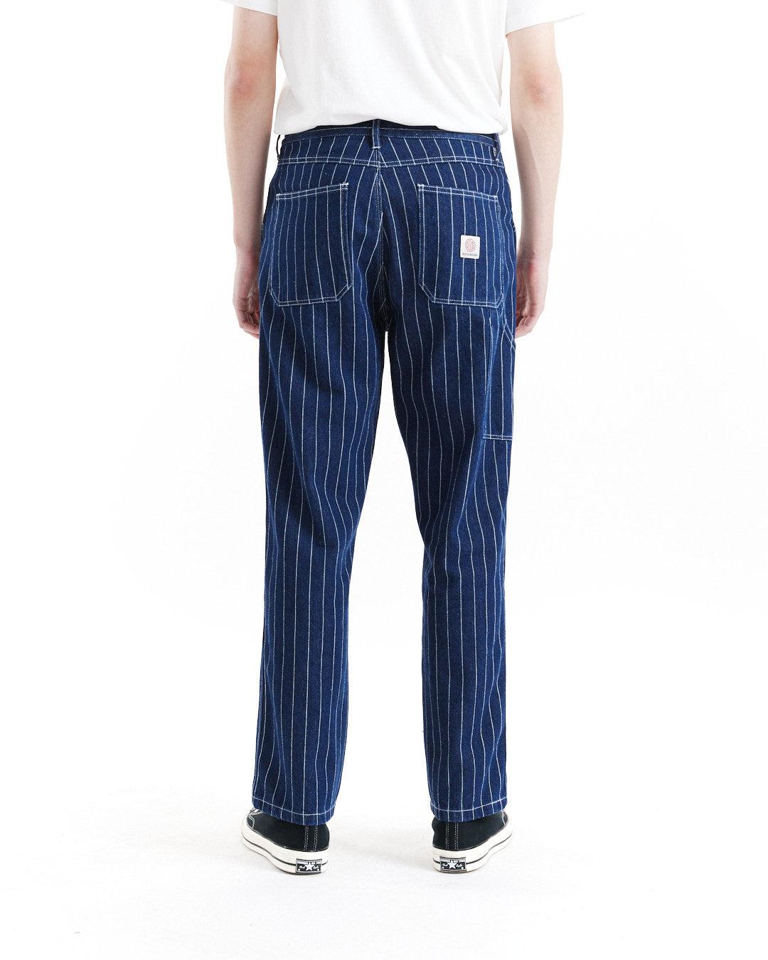 Dallas Stripe Work Pant - Indigo Product Image