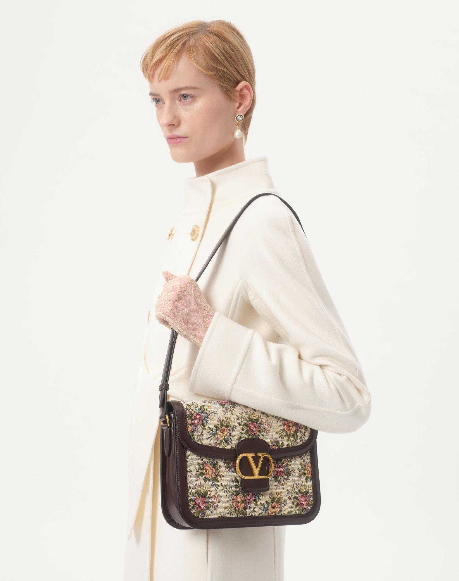 Valentino Garavani 9To5 Shoulder Bag In Papier Floral Jacquard Fabric   Product Image