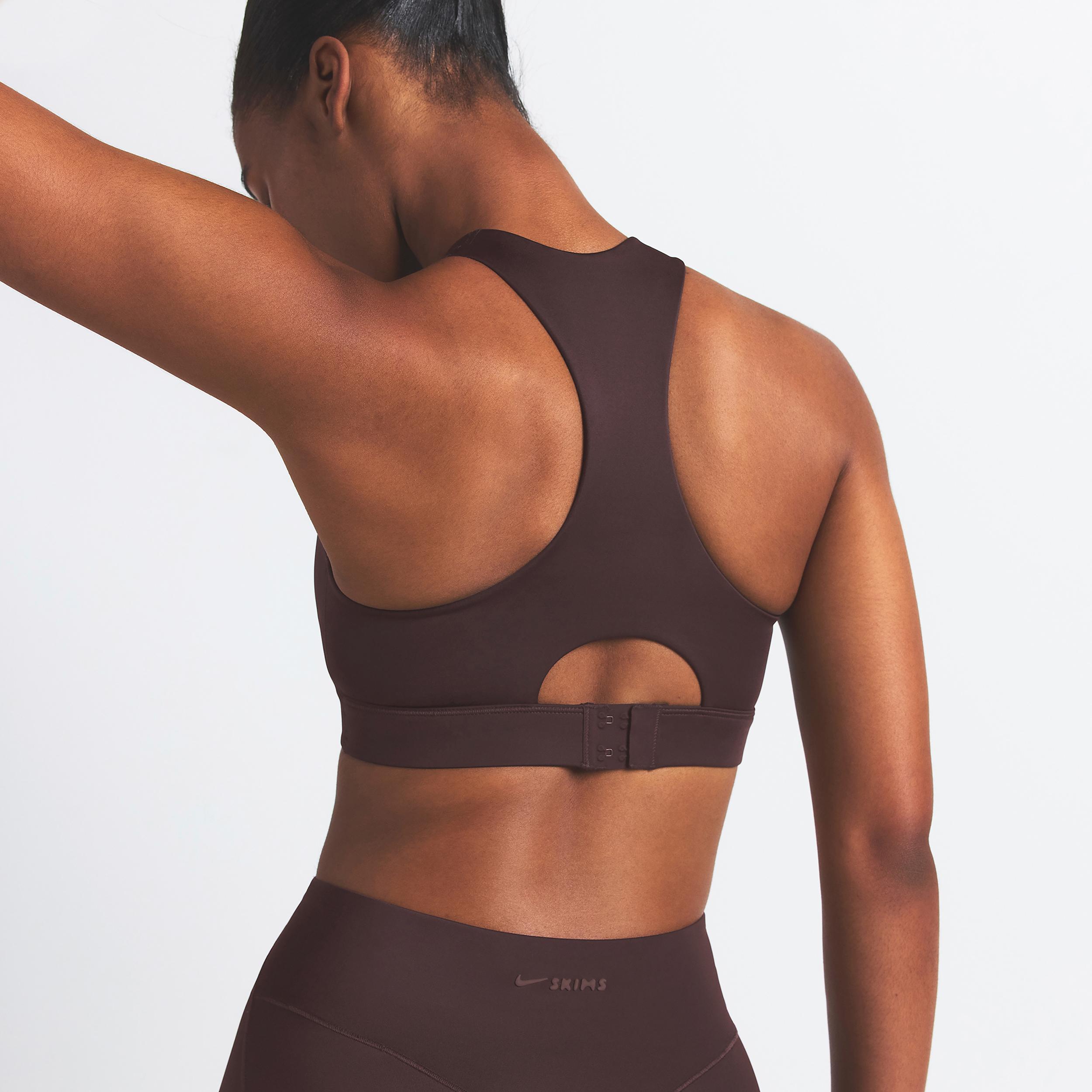 Nike Womens SKIMS Shine High-Neck Bra | BRSPT7004W-PHO Product Image