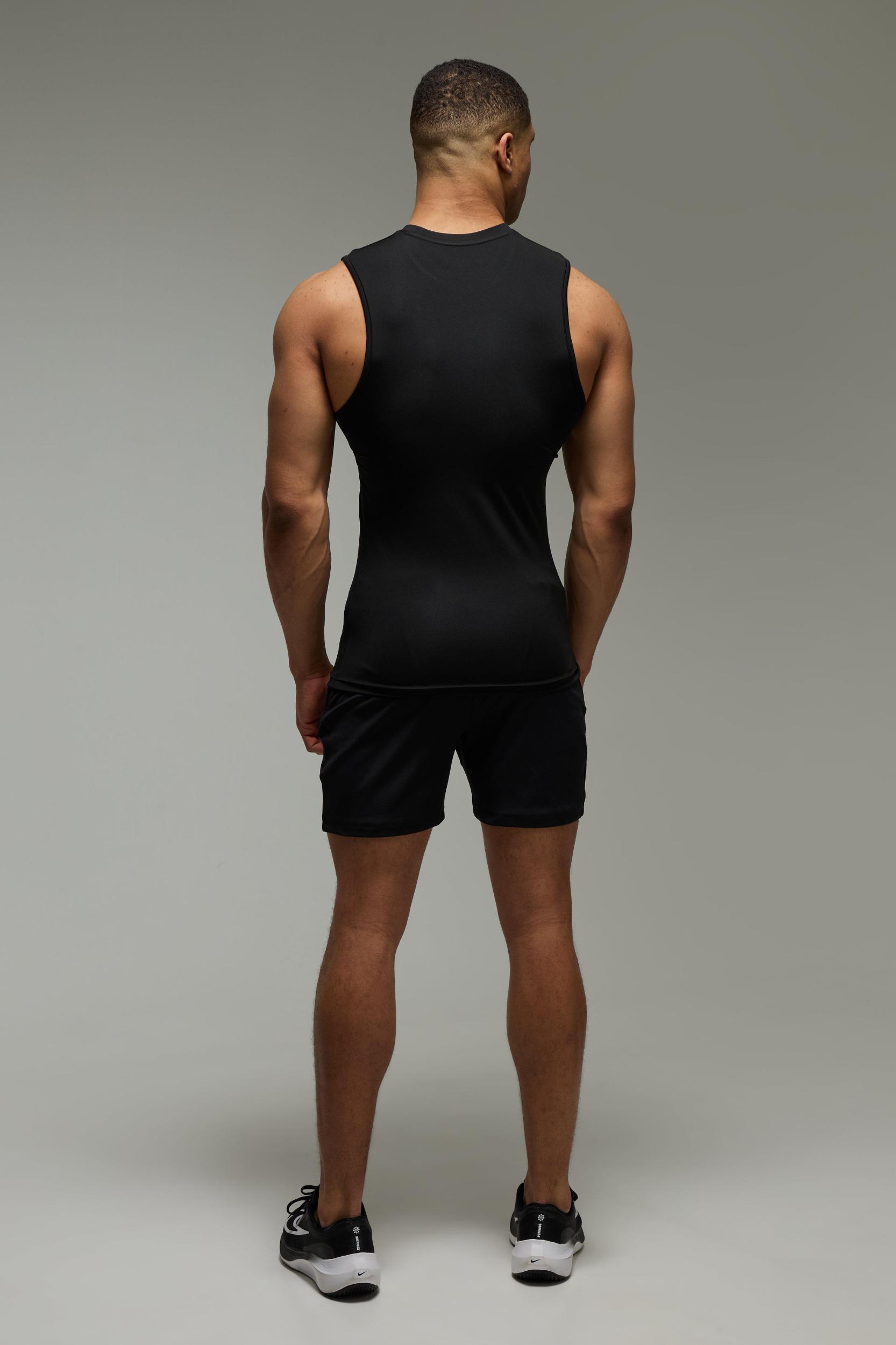 Man Active Reflective Muscle Fit Performance Tank 2 Pack | boohooMAN USA Product Image