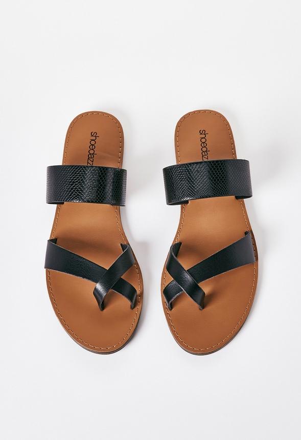 JustFab Margaux Platform Loafer Pump Womens Black/ White Size 8.5 Product Image