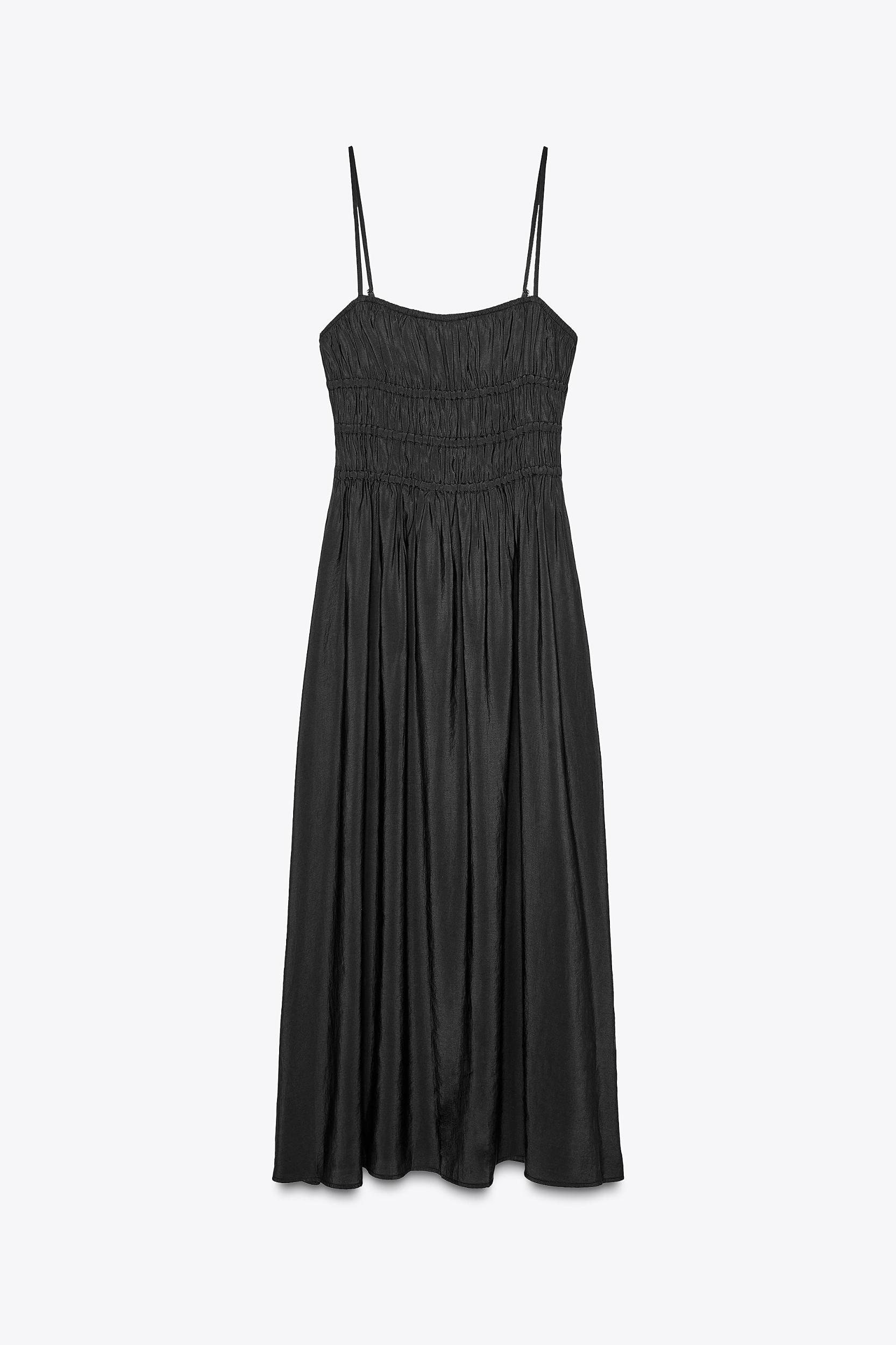 FLOWY ELASTIC MIDI DRESS Product Image