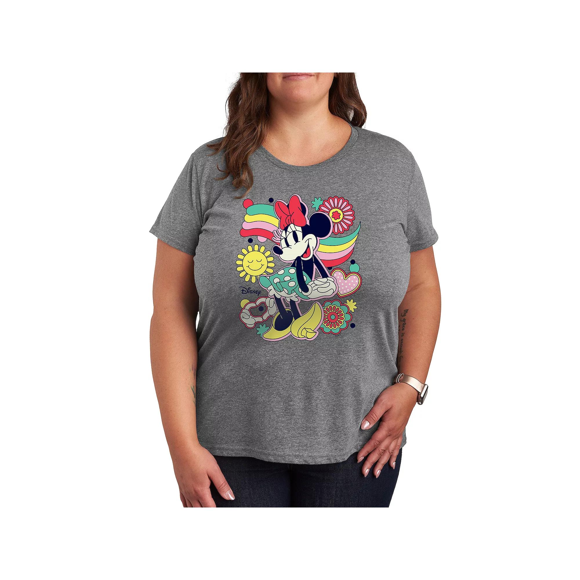 Disney's Minnie Mouse Plus Collage Graphic Tee, Women's,  Product Image