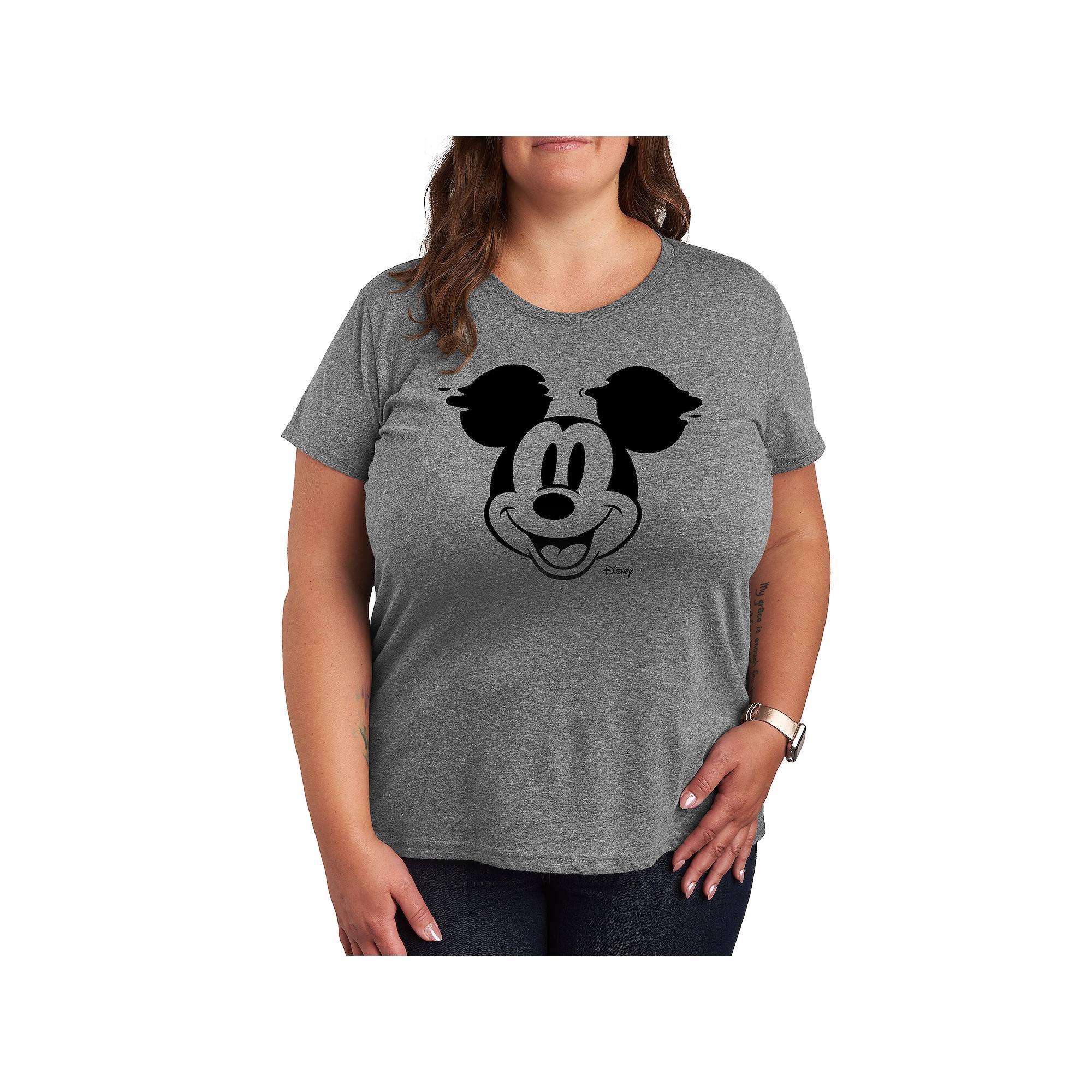 Disney's Mickey Mouse Plus Face Glitch Graphic Tee, Women's,  Product Image