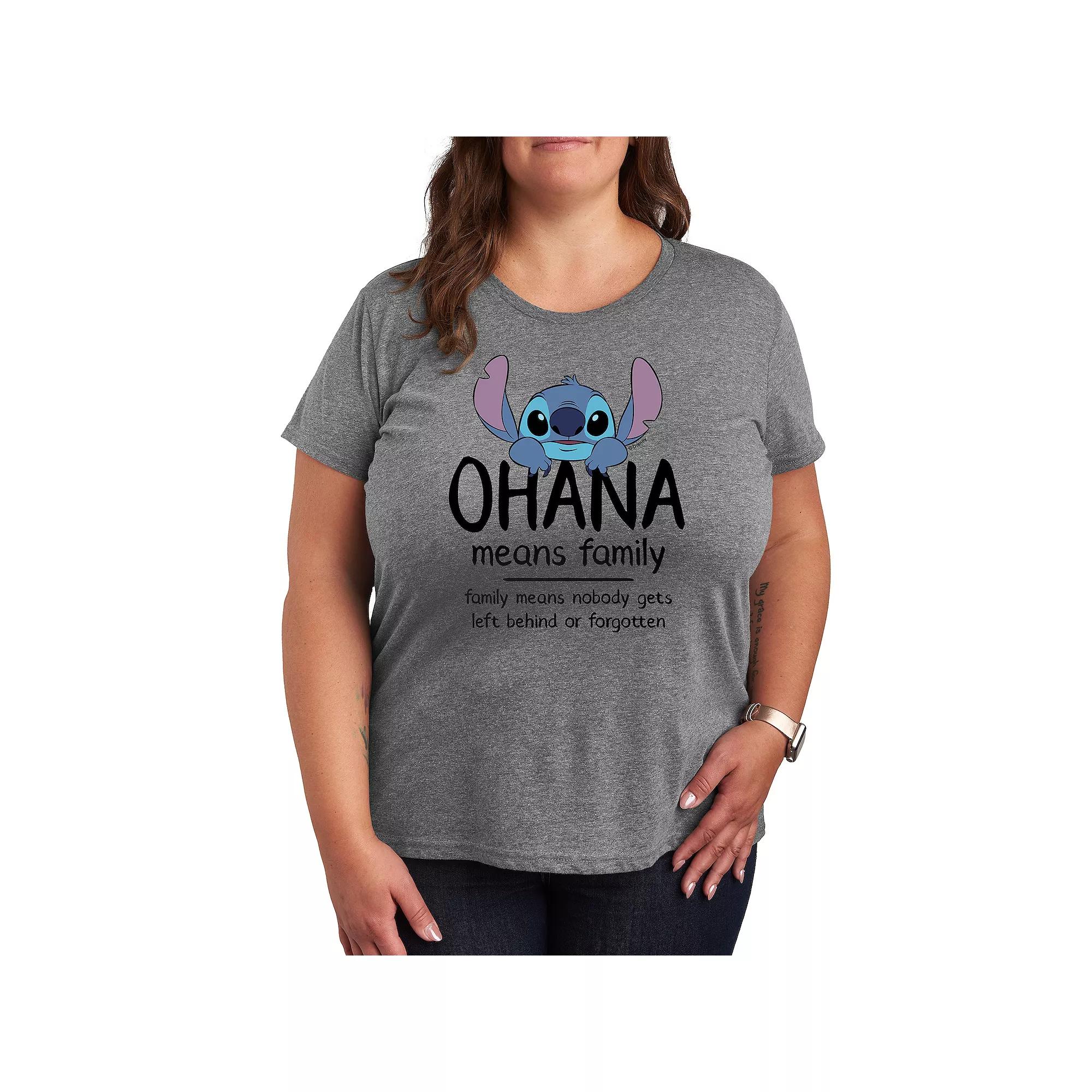Disney's Lilo & Stitch Plus Ohana Graphic Tee, Women's,  Product Image