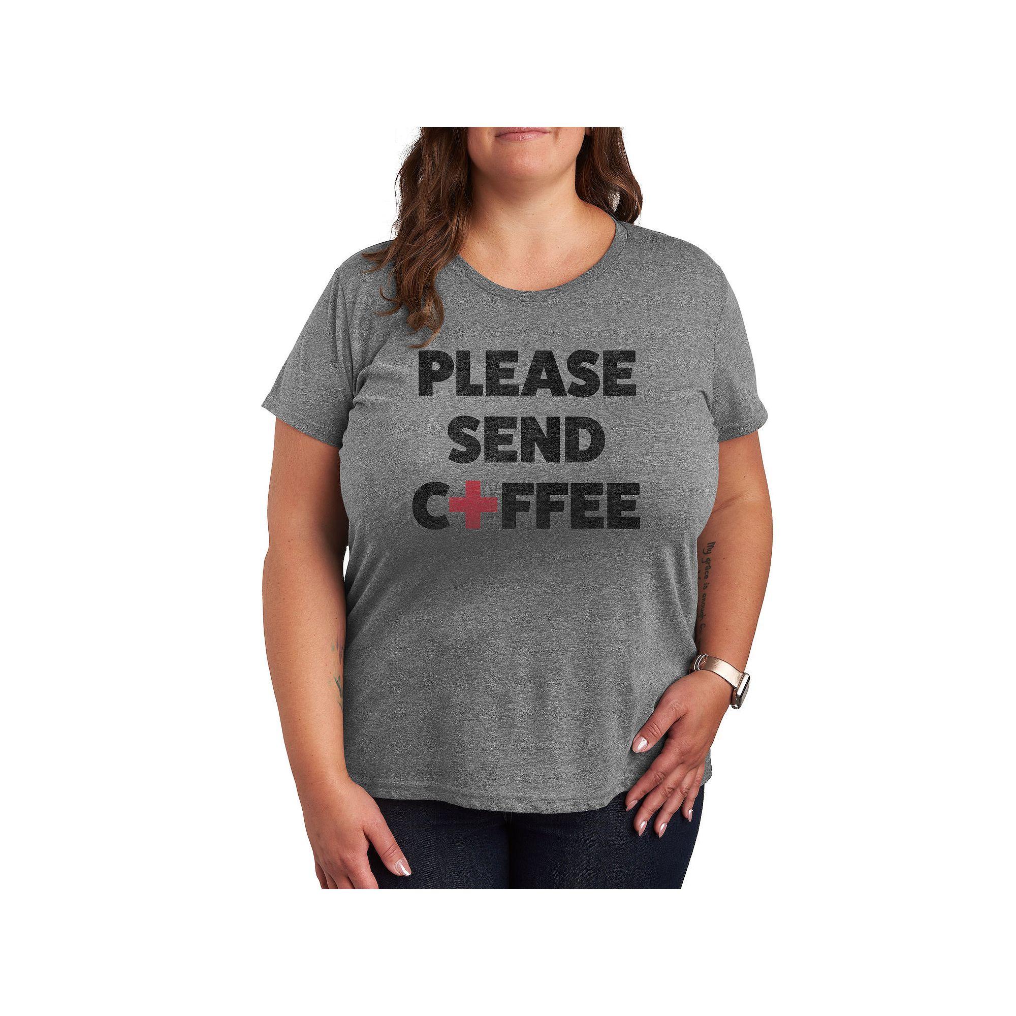 Plus Please Send Coffee Graphic Tee, Women's,  Product Image