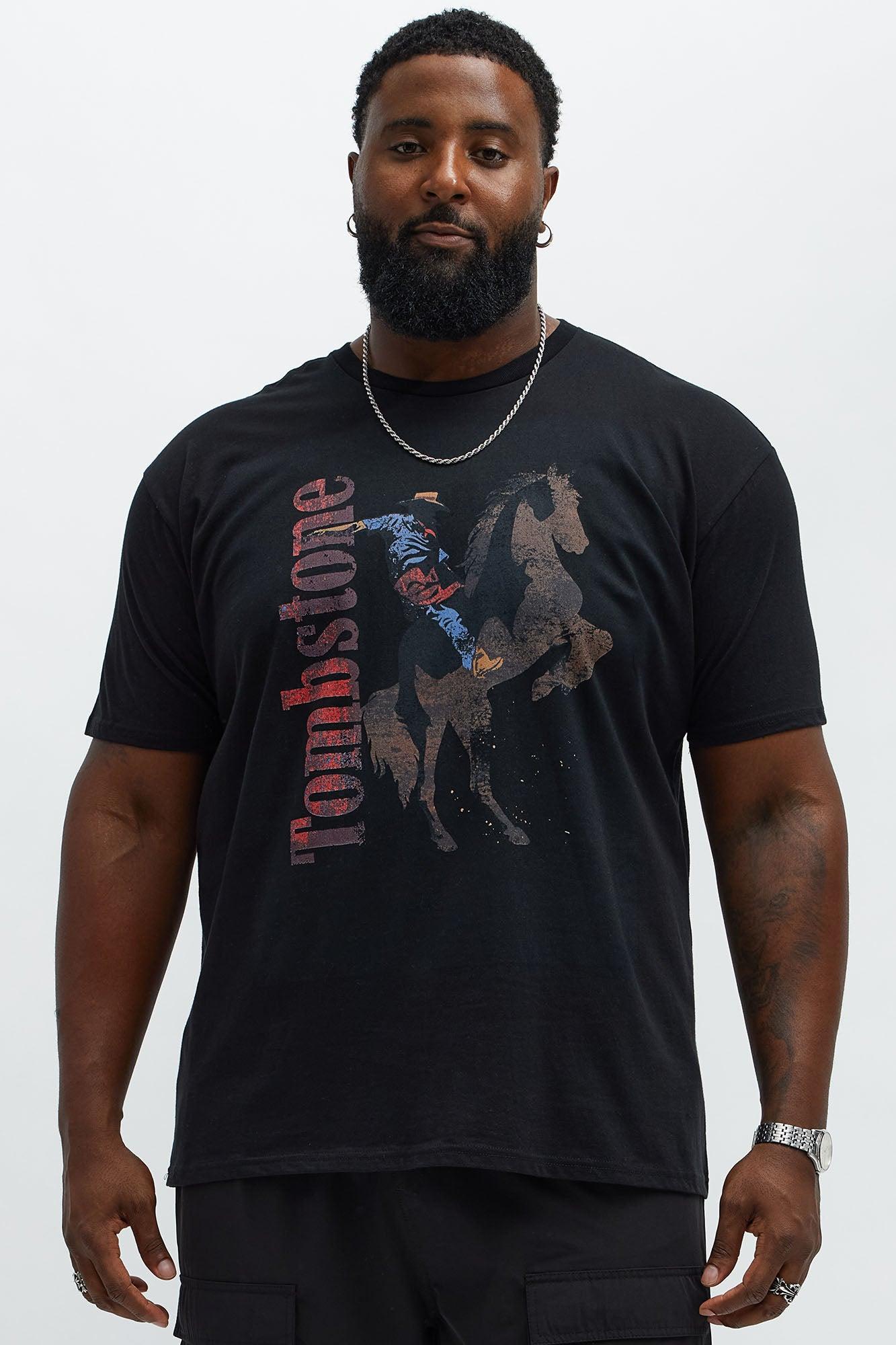 Tombstone Cowboy Short Sleeve Tee - Black Male Product Image