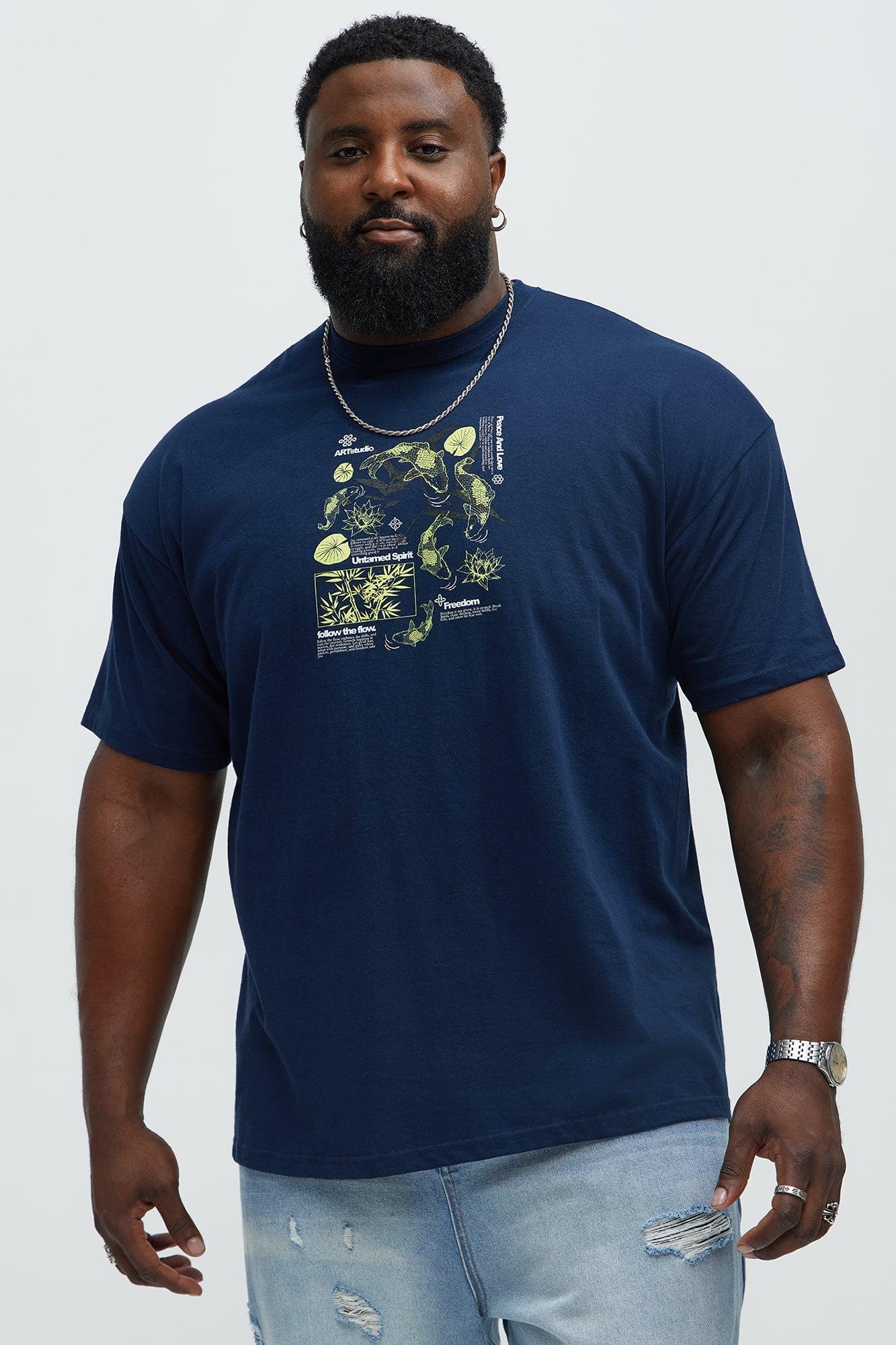 Follow The Flow Short Sleeve Tee - Navy Product Image