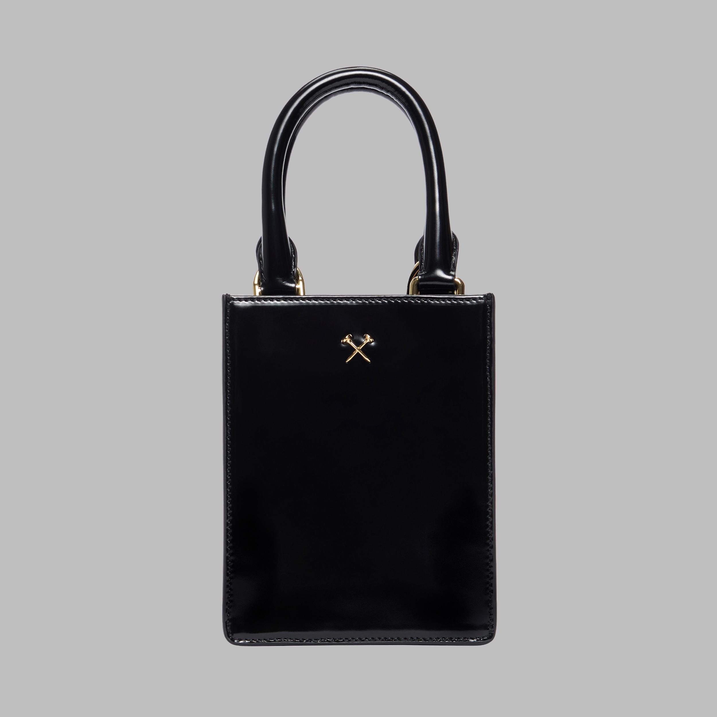 Metal Tees Box Calf Leather Mini Tote Product Image