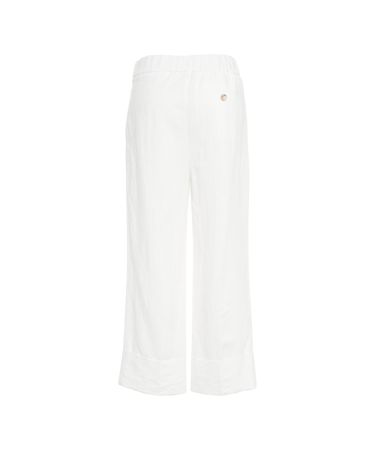 Linen pants with turn-ups Product Image