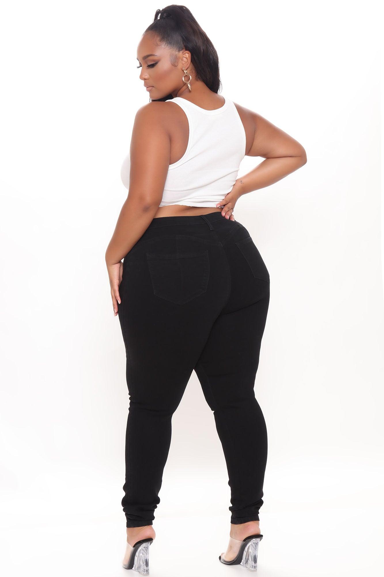 Classic Beauty Booty Lifter Skinny Jeans - Black Product Image