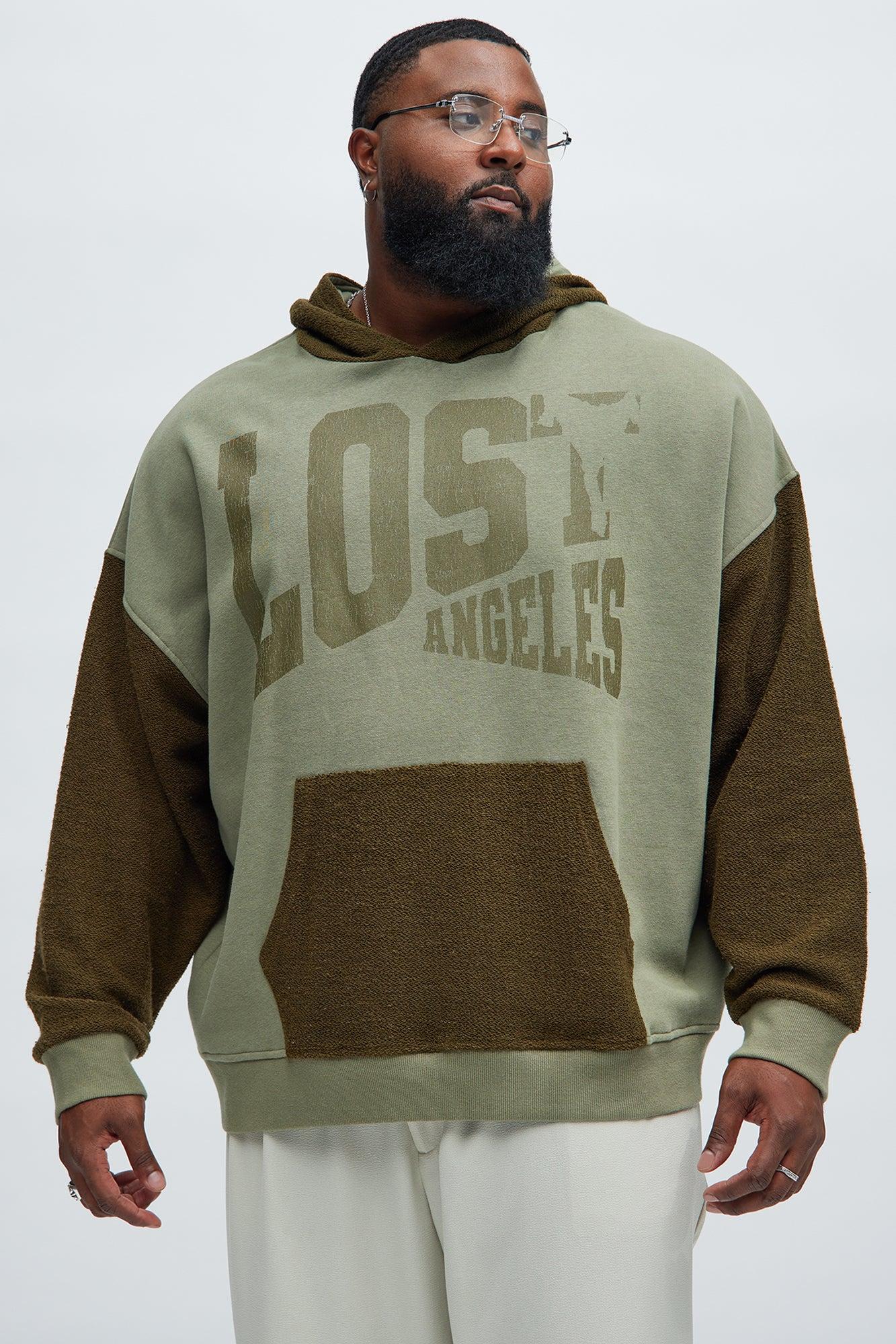Lost Angeles Oversized Hoodie - Green/combo Product Image