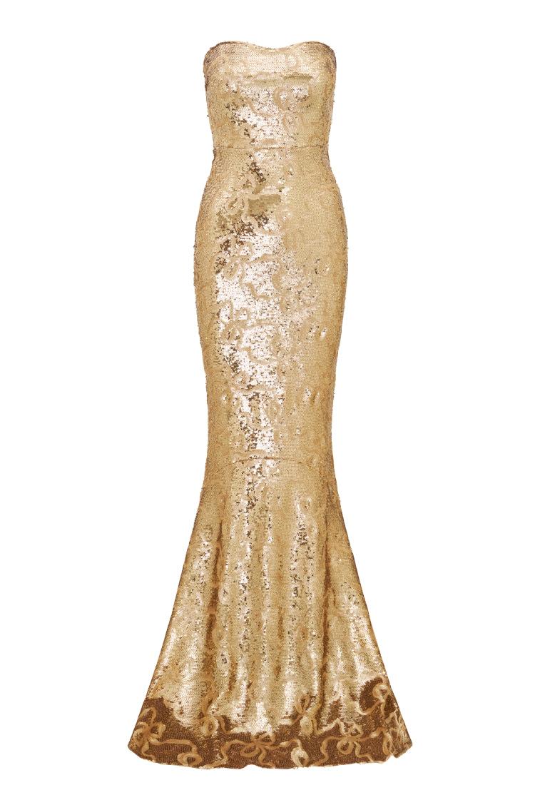 Sencha Sequin Strapless Gown Product Image