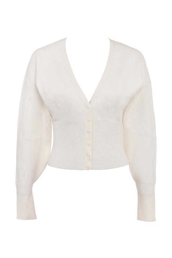Noor  off white knitted cardigan Product Image