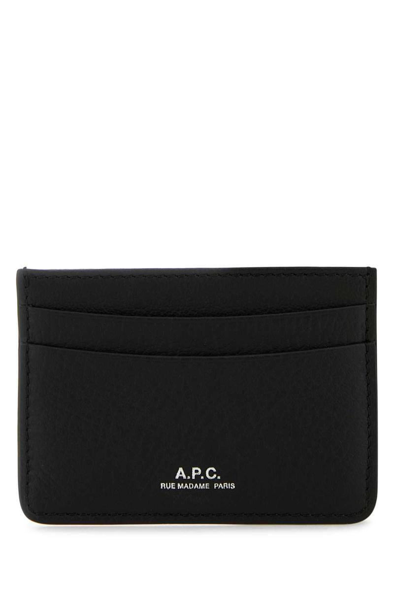 APC A.p.c. Men Black Leather Andre Card Holder Product Image