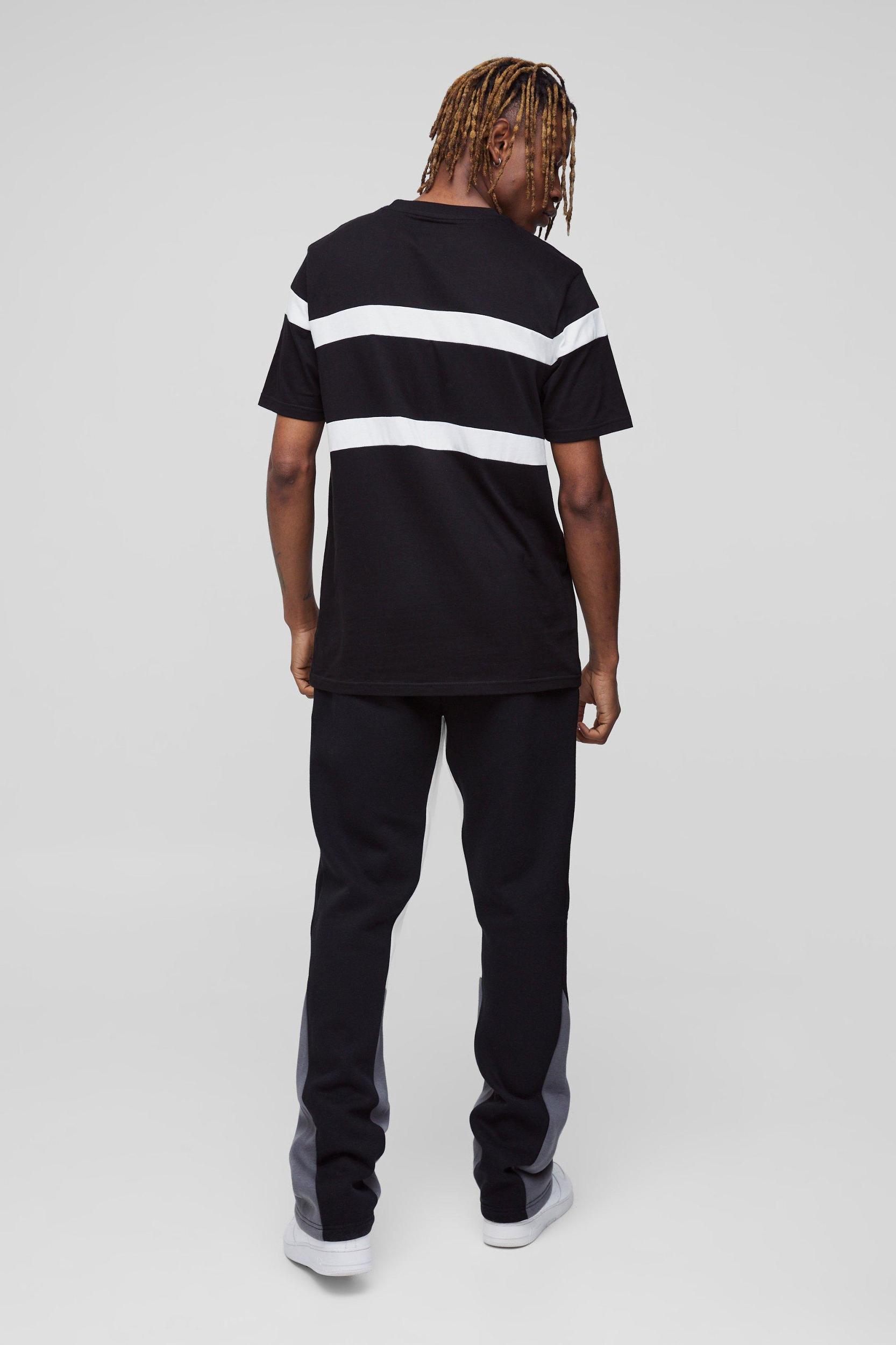 Tall Worldwide Contrast Stitch Gusset Sweatpants | boohooMAN USA Product Image