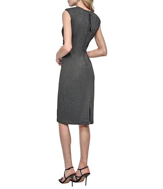 DKNY by Donna Karan Sleeveless Cinched Waist Knee Length Sheath Dress Product Image