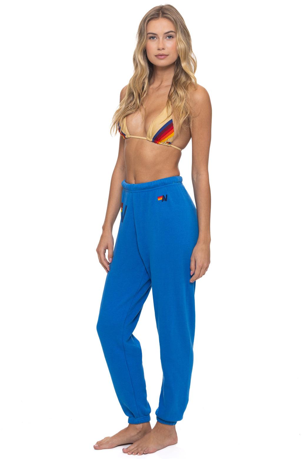 5 STRIPE SWEATPANTS - ADVENTURE BLUE // RAINBOW WHITE Female Product Image