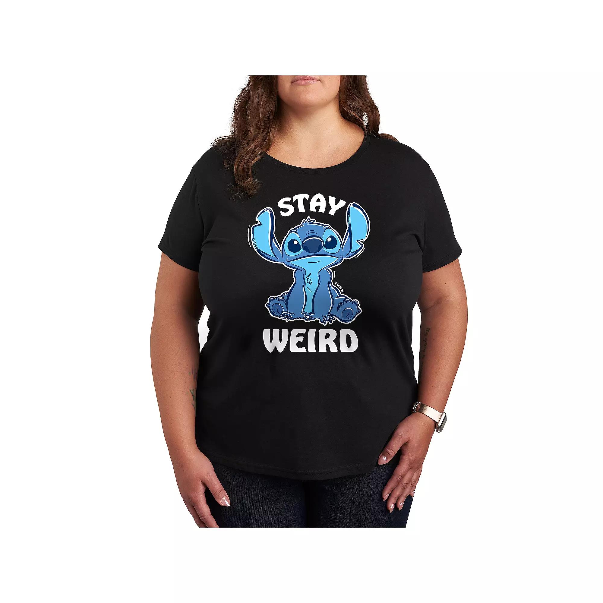 Disney's Lilo & Stitch Plus Stay Weird Graphic Tee, Women's,  Product Image