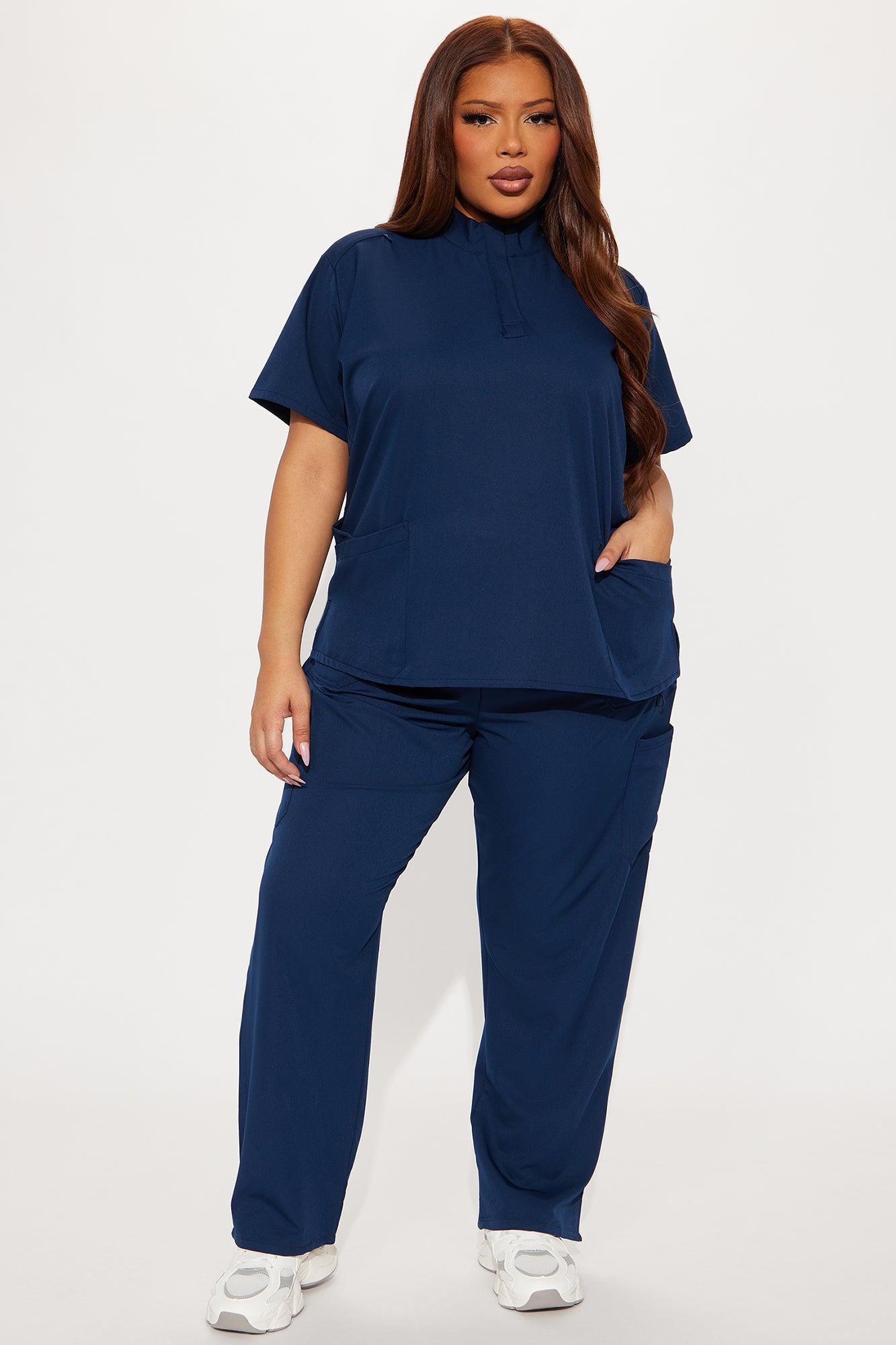 Ready For Anything 4 Way Stretch Uniform Scrub Pant Set - Navy Female Product Image