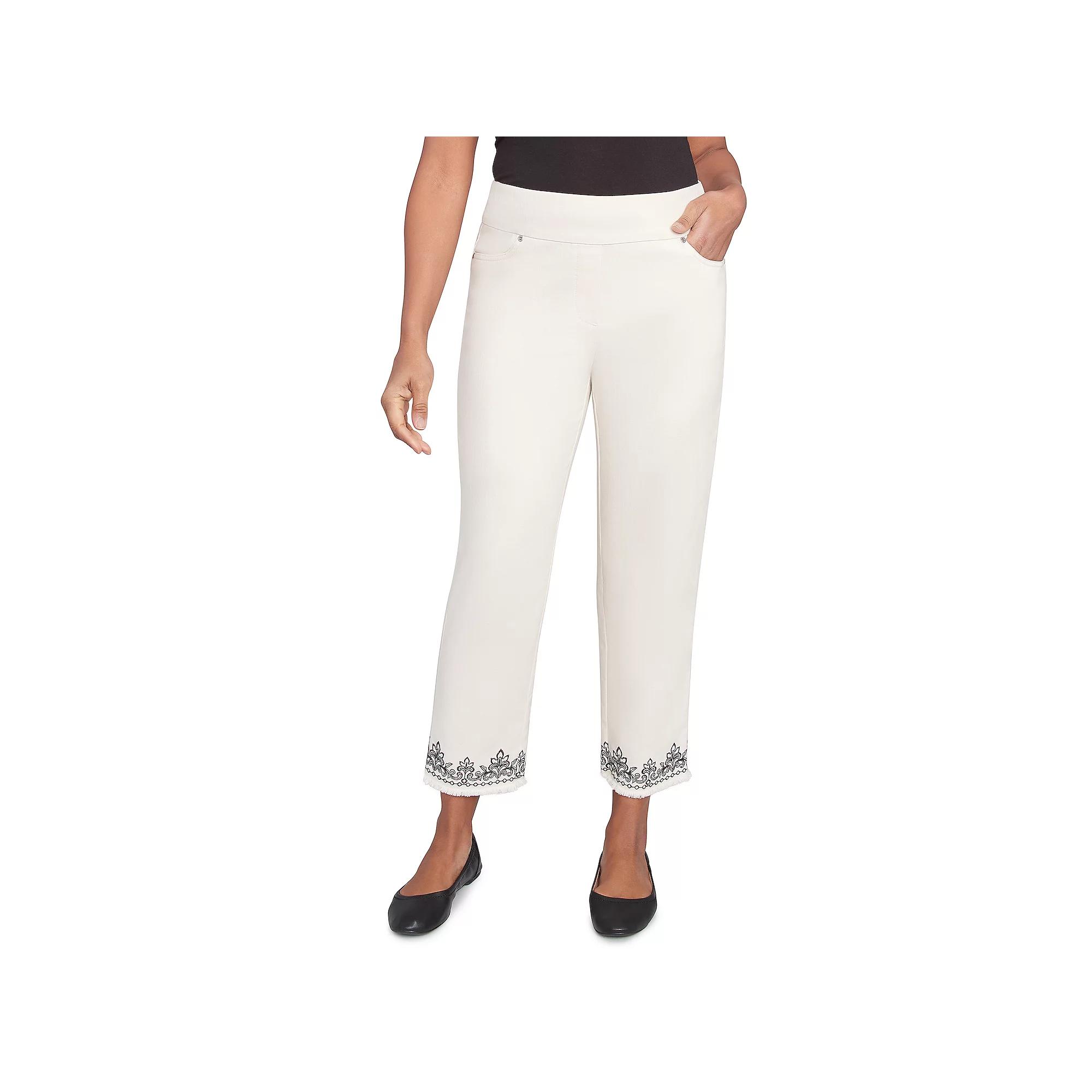 Alfred Dunner Women's Classic Cuffed Medallion Ankle Pants,  Product Image