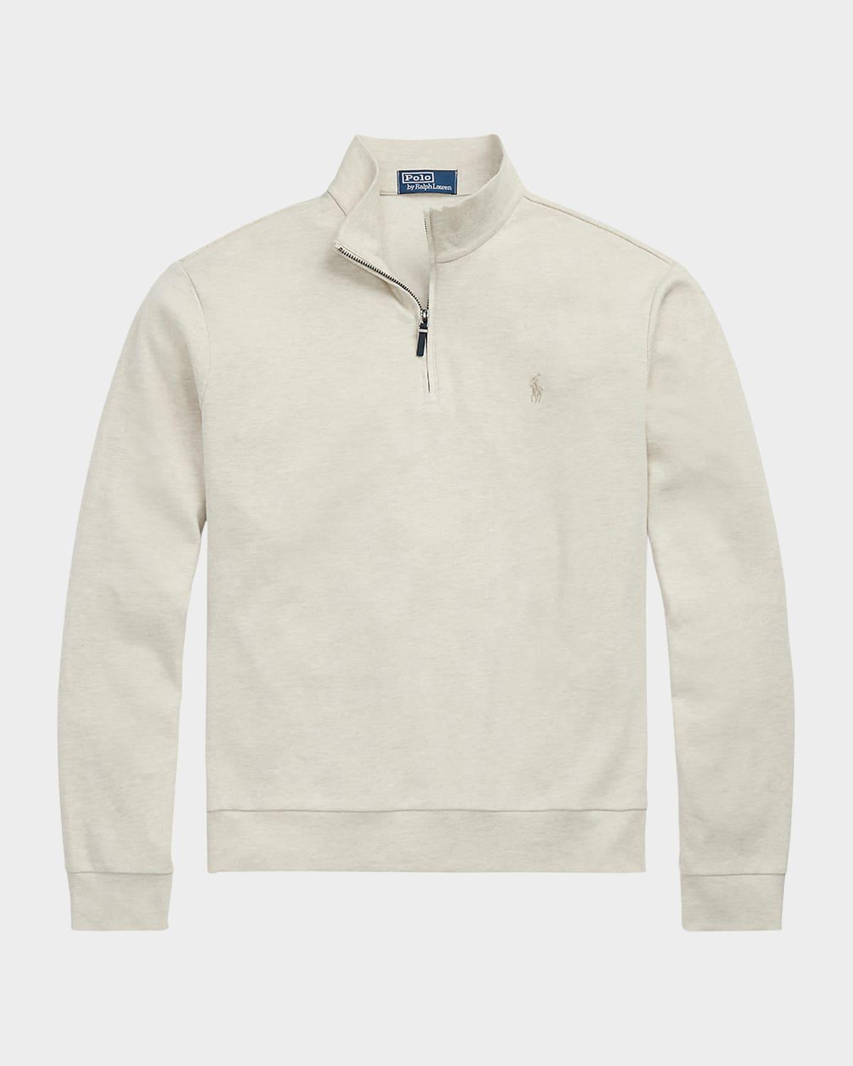 Mens Double-Knit Jacquard Quarter-Zip Sweater Product Image