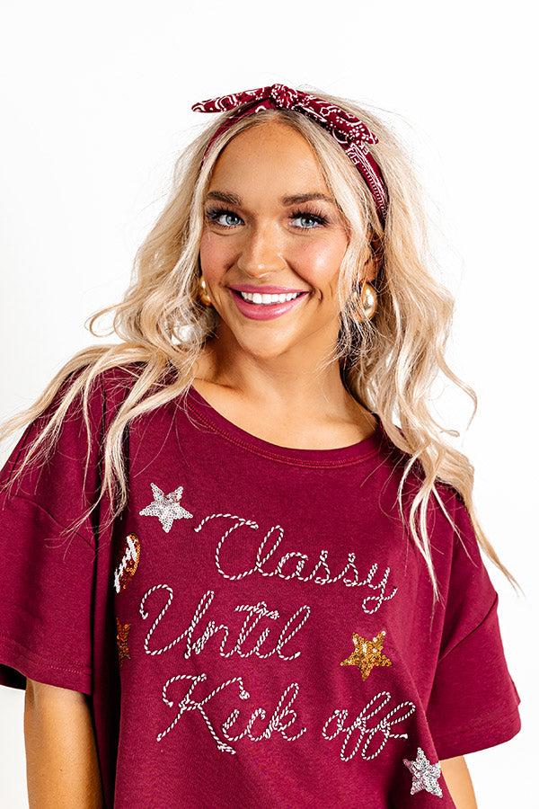 Fan Zone Paisley Headband In Maroon Product Image